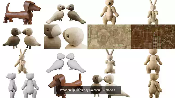 Wooden figurines Kay Bojesen 