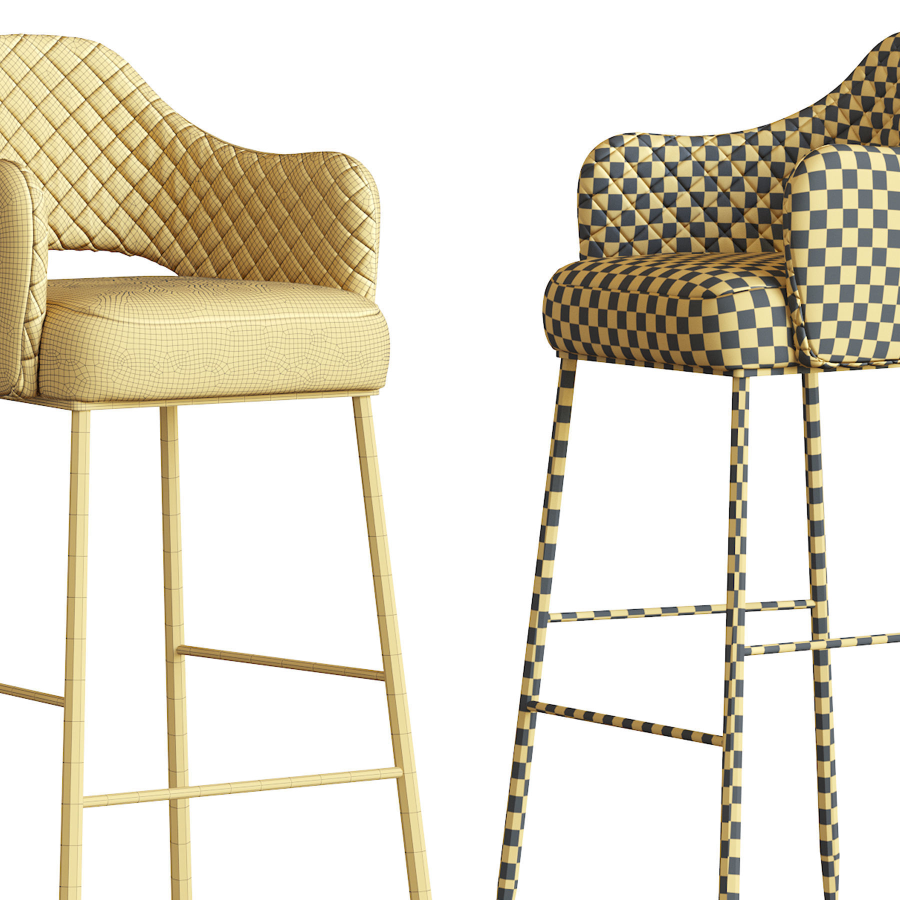 Modern barstool 3D model_20