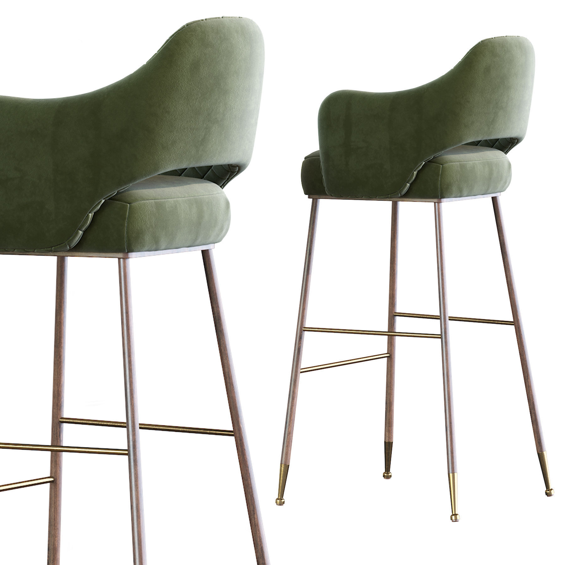 Modern barstool 3D model_8