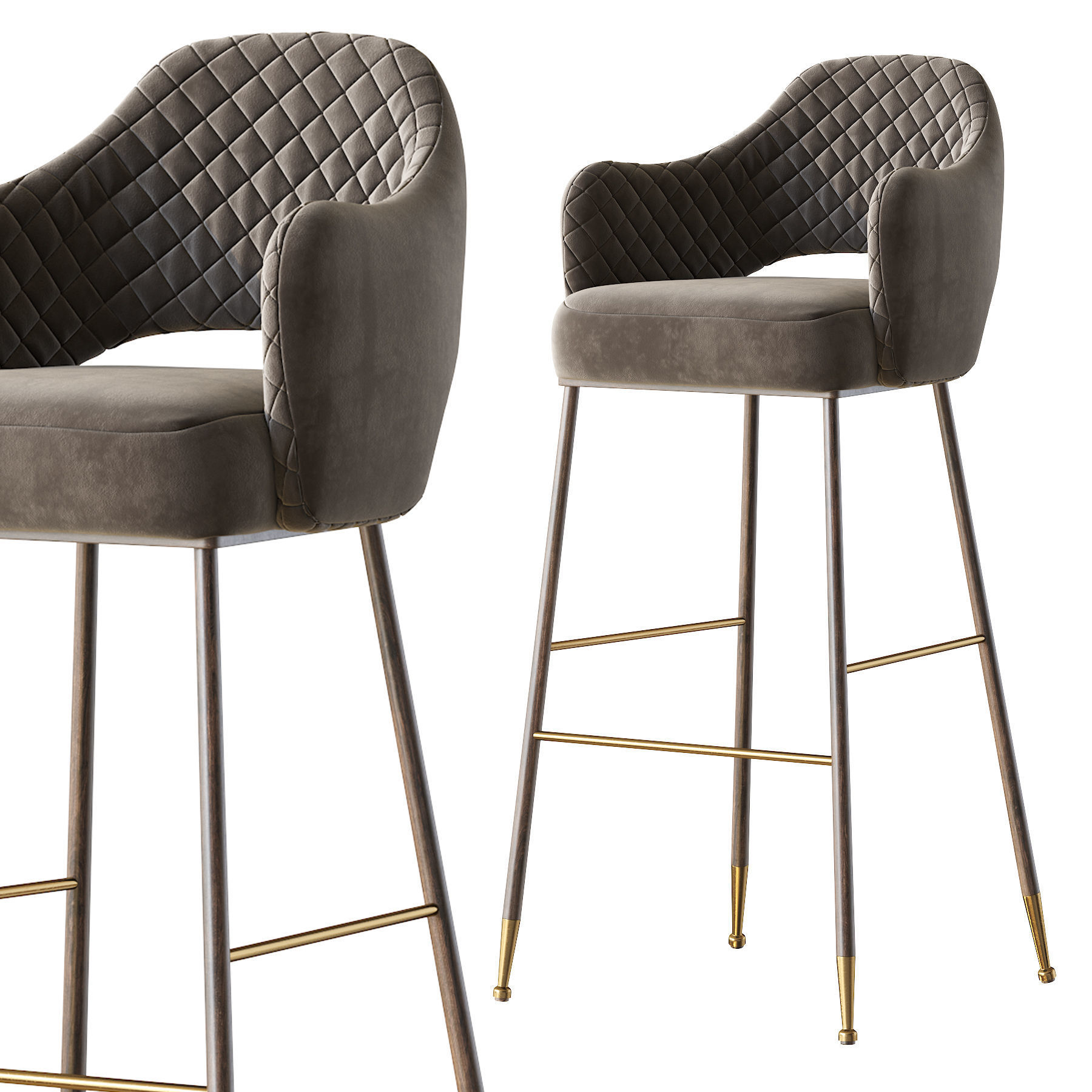 Modern barstool 3D model_11