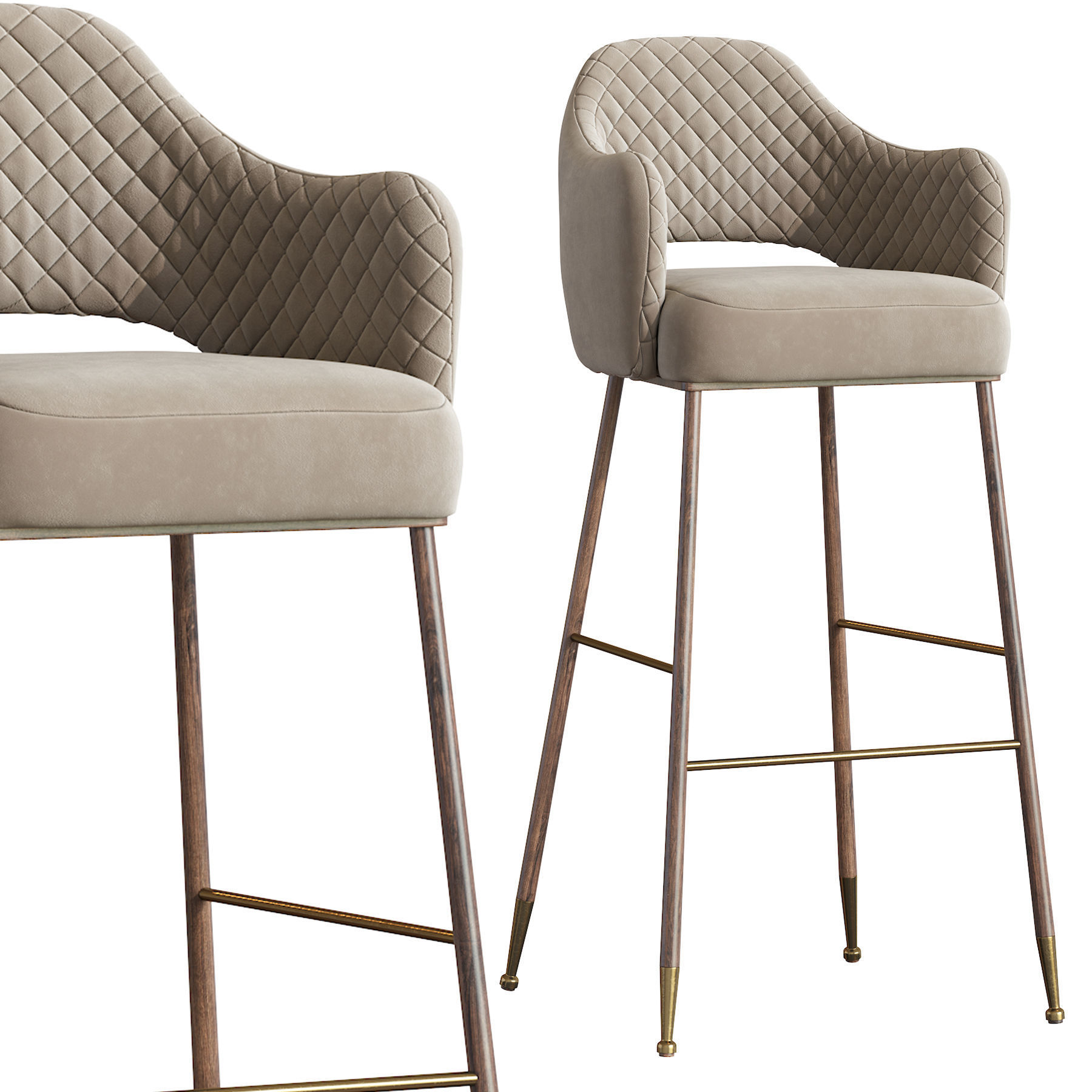 Modern barstool 3D model_17