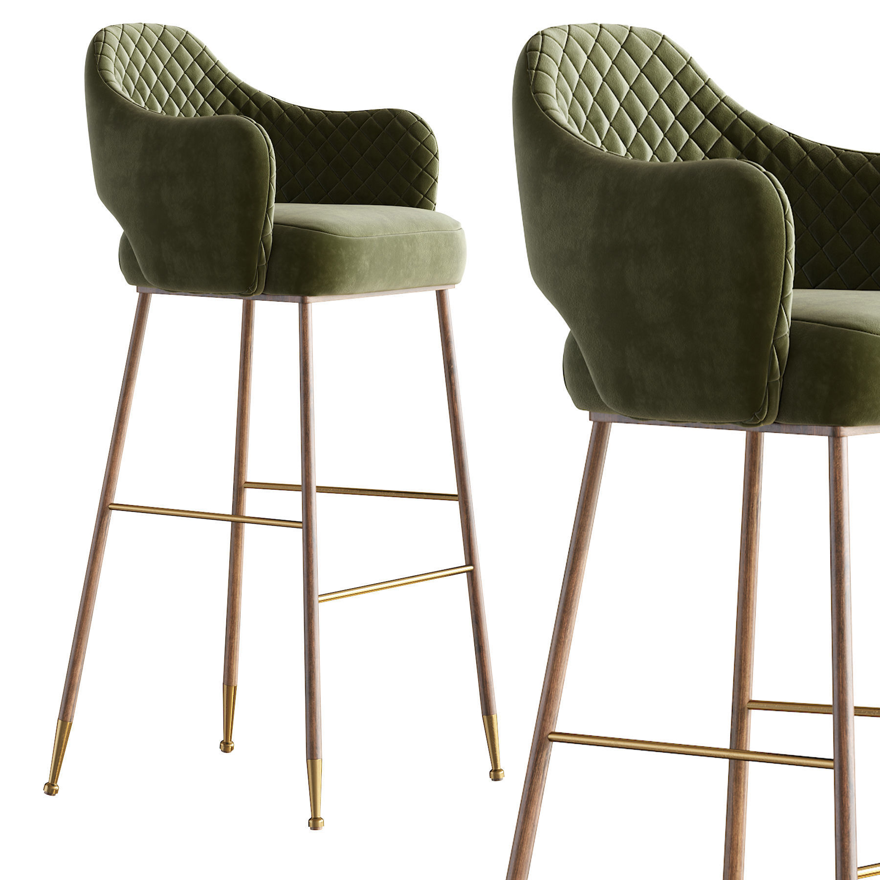 Modern barstool 3D model_15