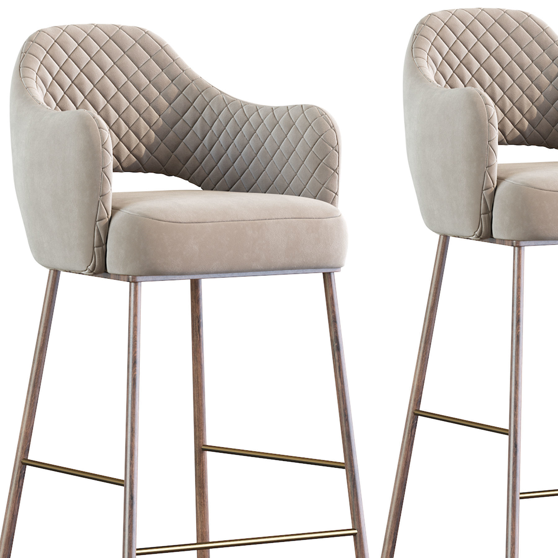 Modern barstool 3D model_6