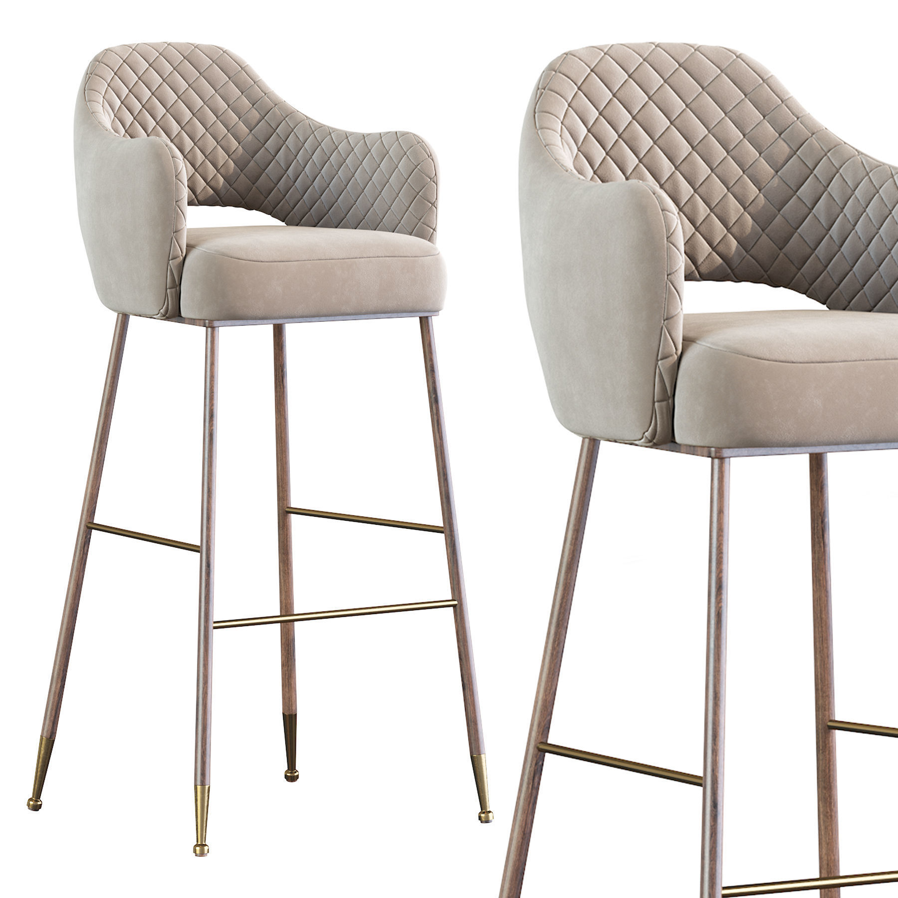 Modern barstool 3D model_5