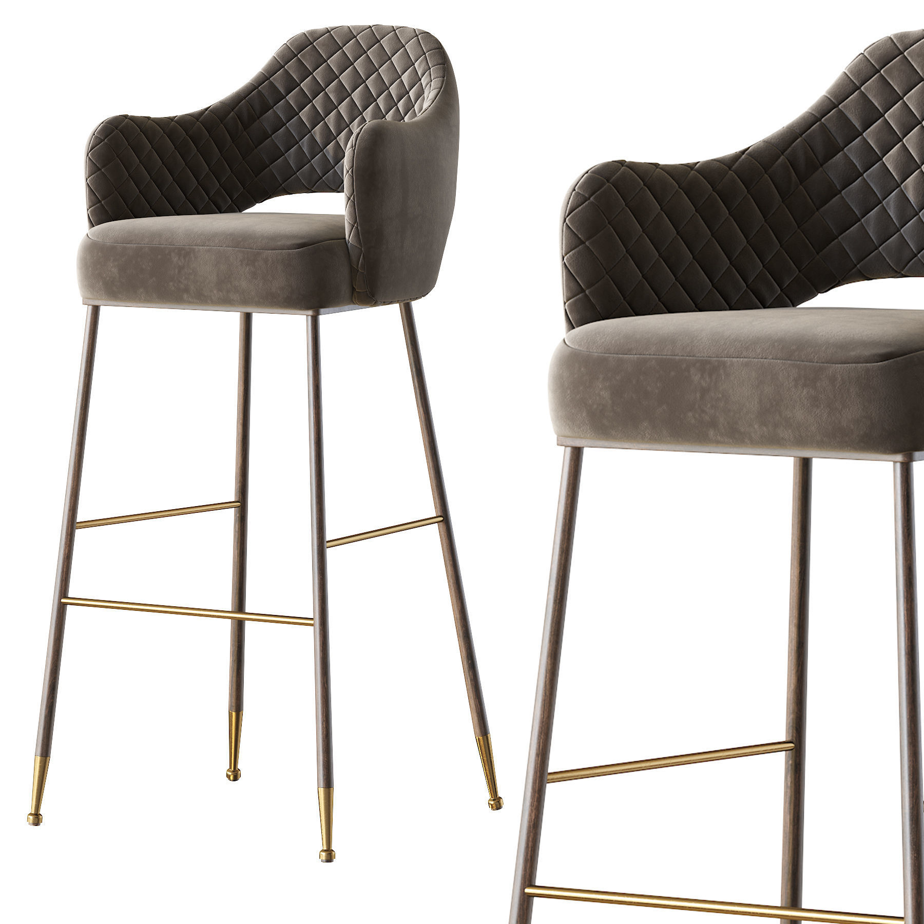 Modern barstool 3D model_12