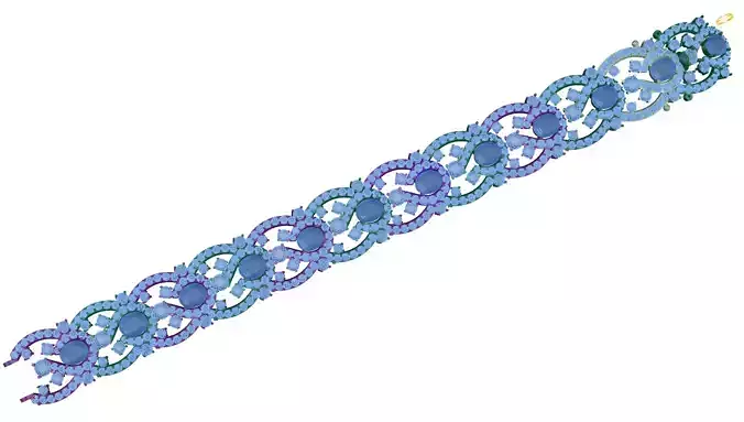 bracelet beaded with crystals