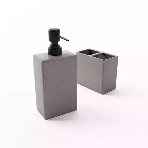 Soap dispenser and toothbrush holder