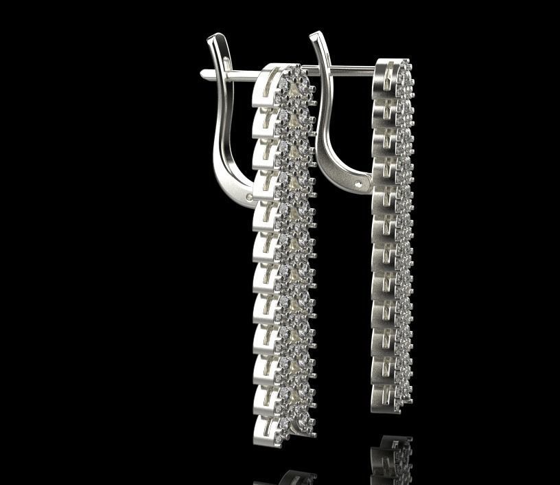 marquise earrings 3D print model_13