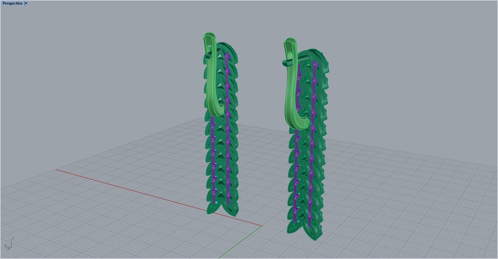 marquise earrings 3D print model_19