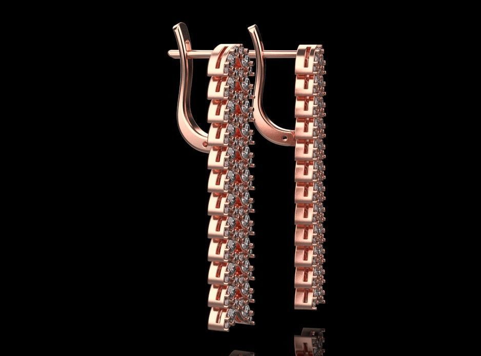 marquise earrings 3D print model_17