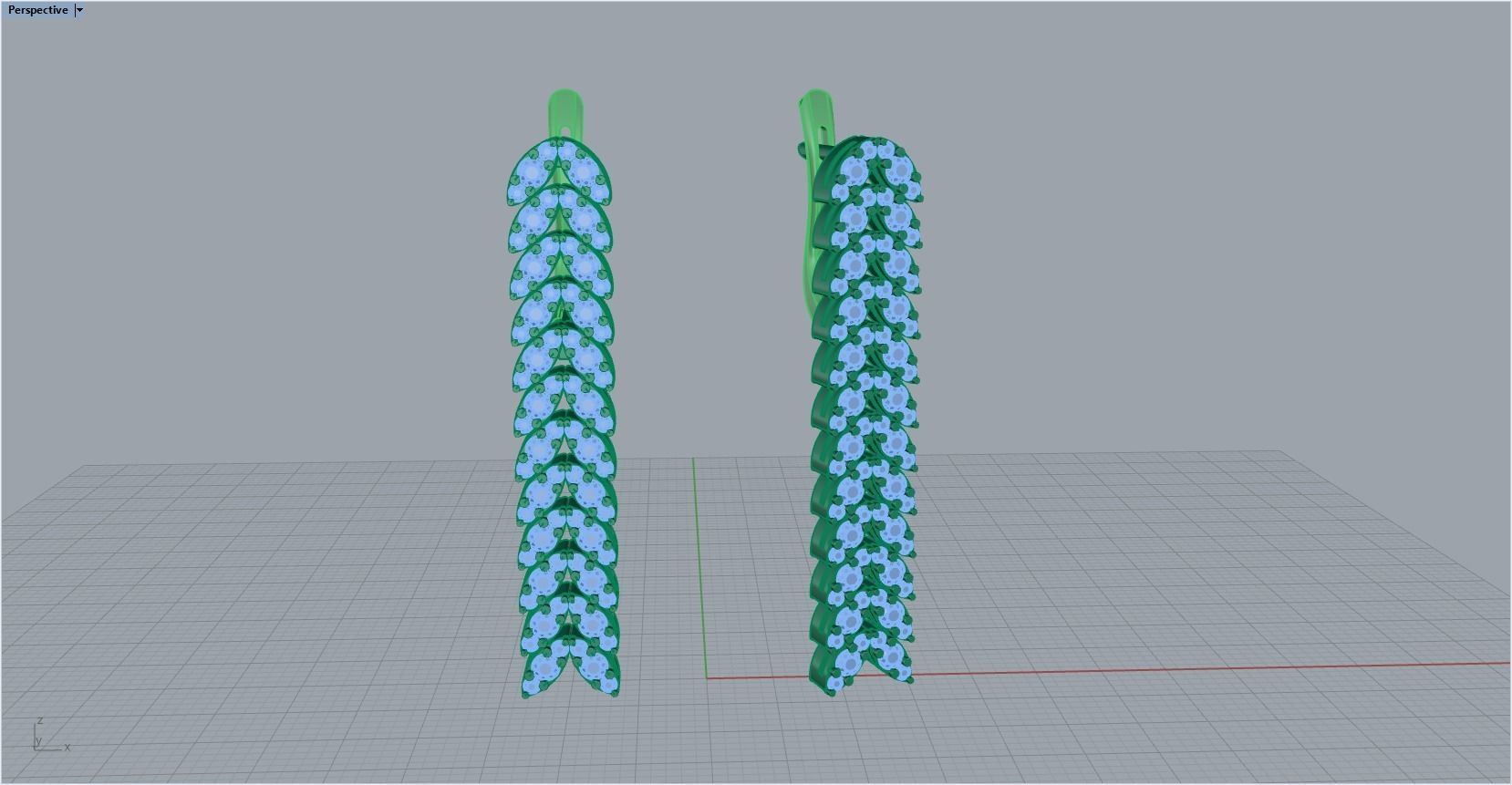 marquise earrings 3D print model_18