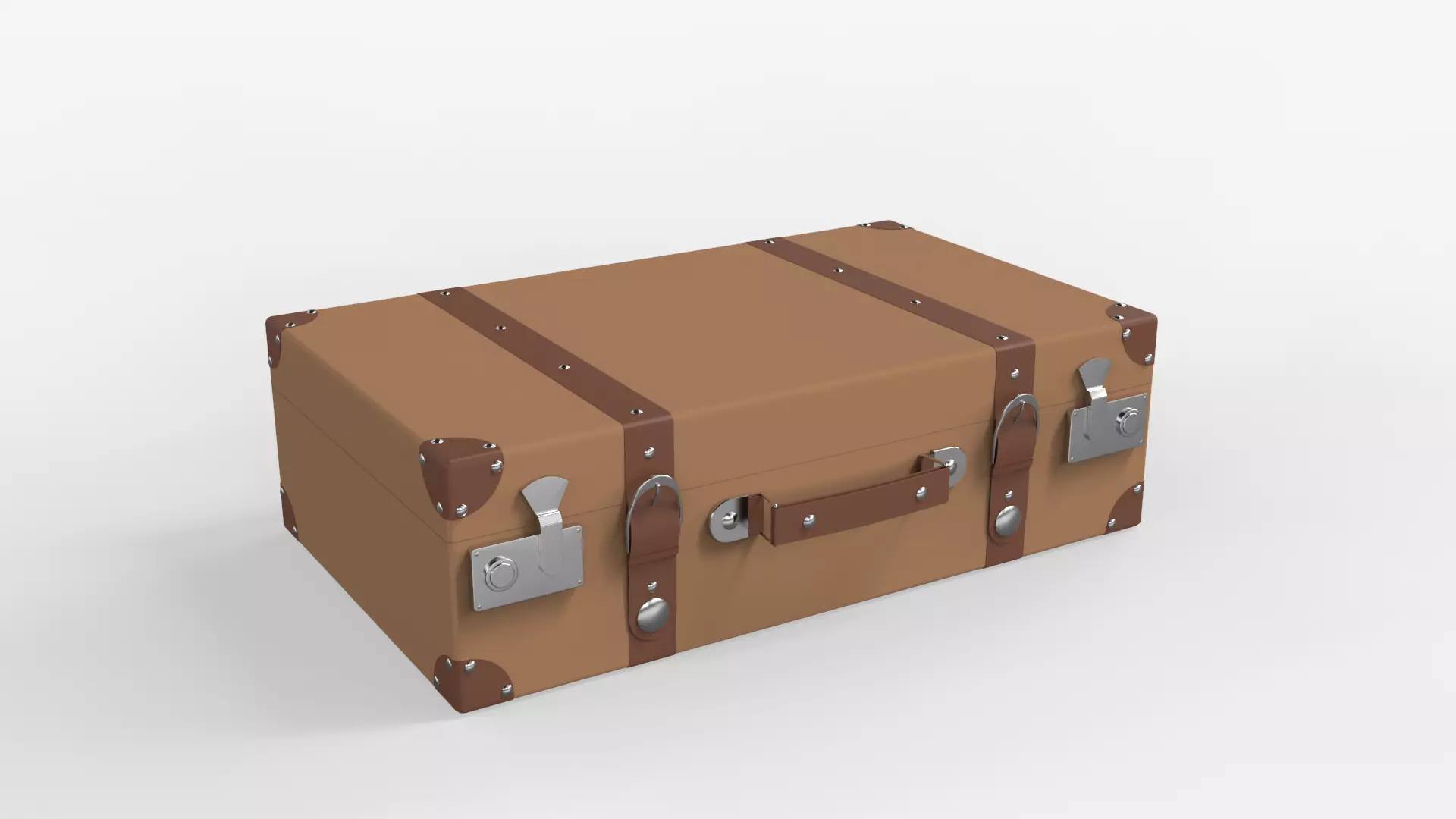 Vintage Suitcase 3D model_0