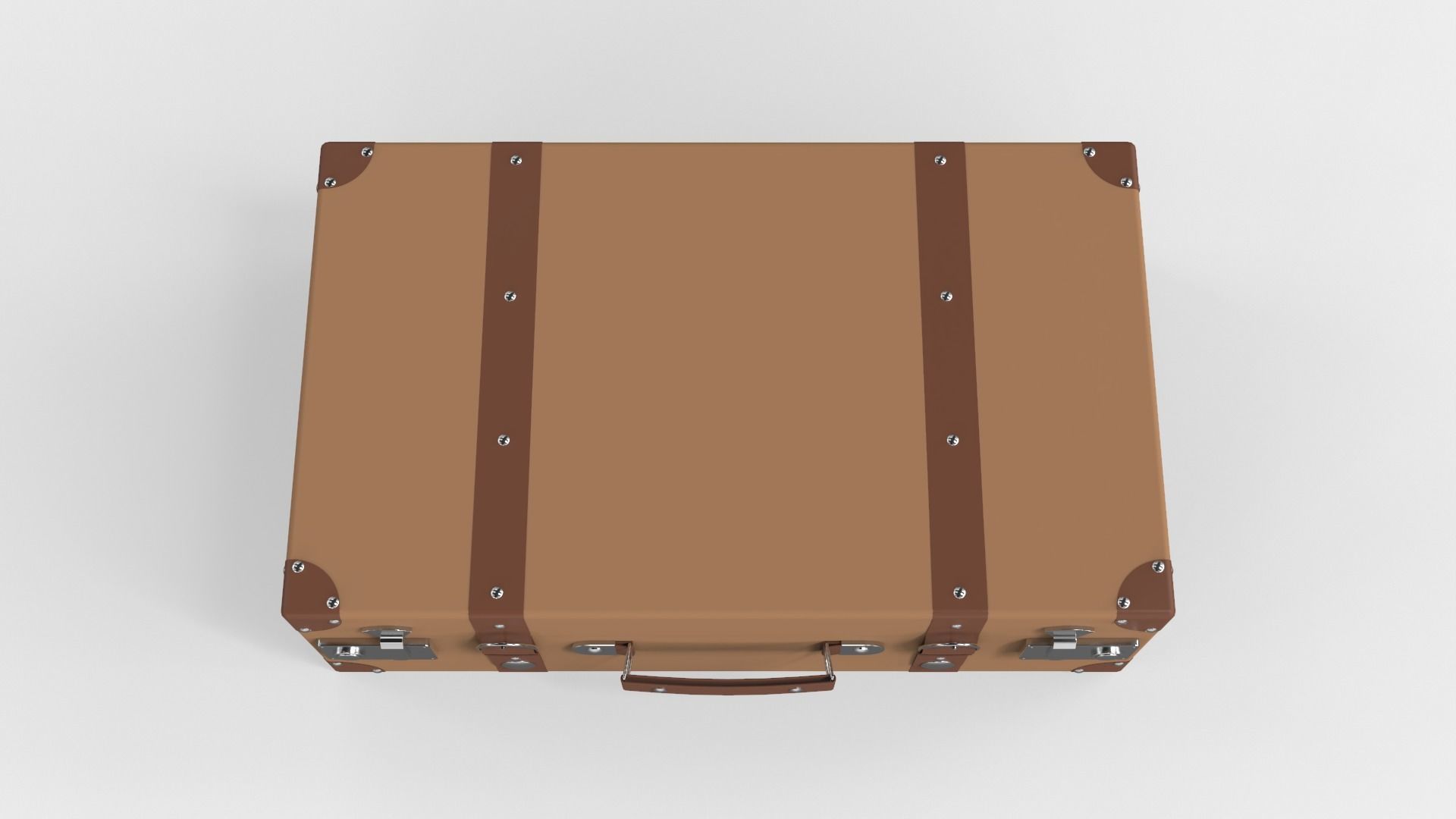 Vintage Suitcase 3D model_2