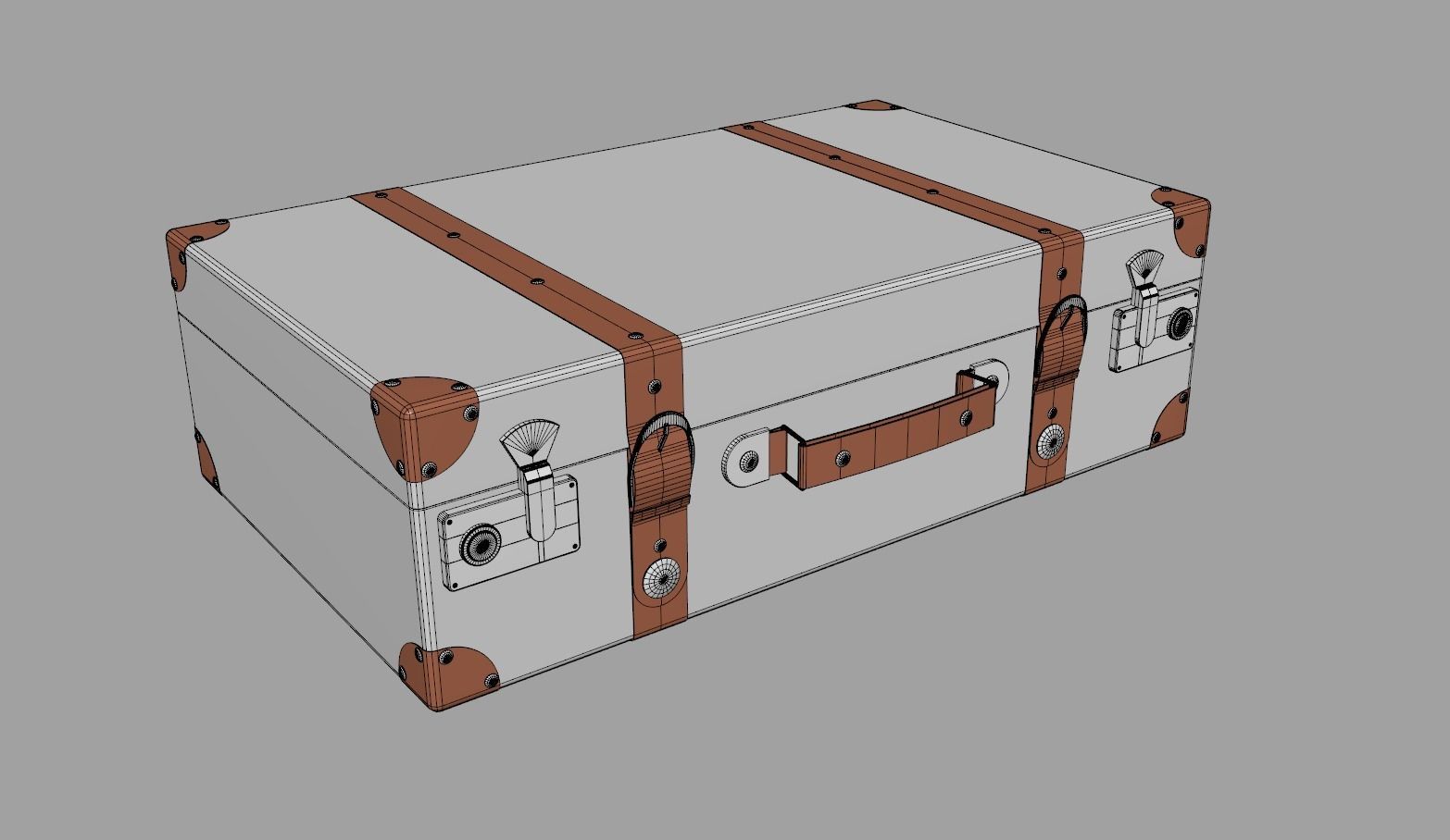 Vintage Suitcase 3D model_12