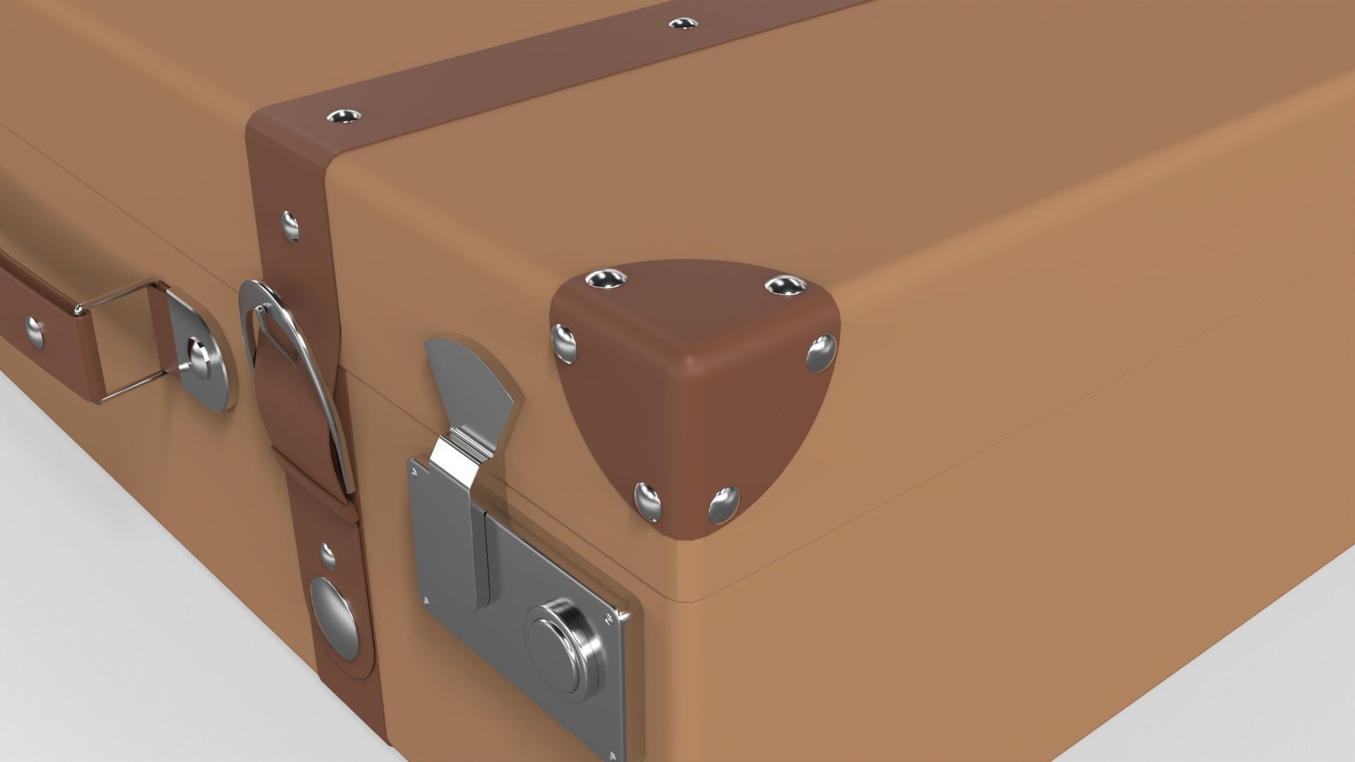 Vintage Suitcase 3D model_3
