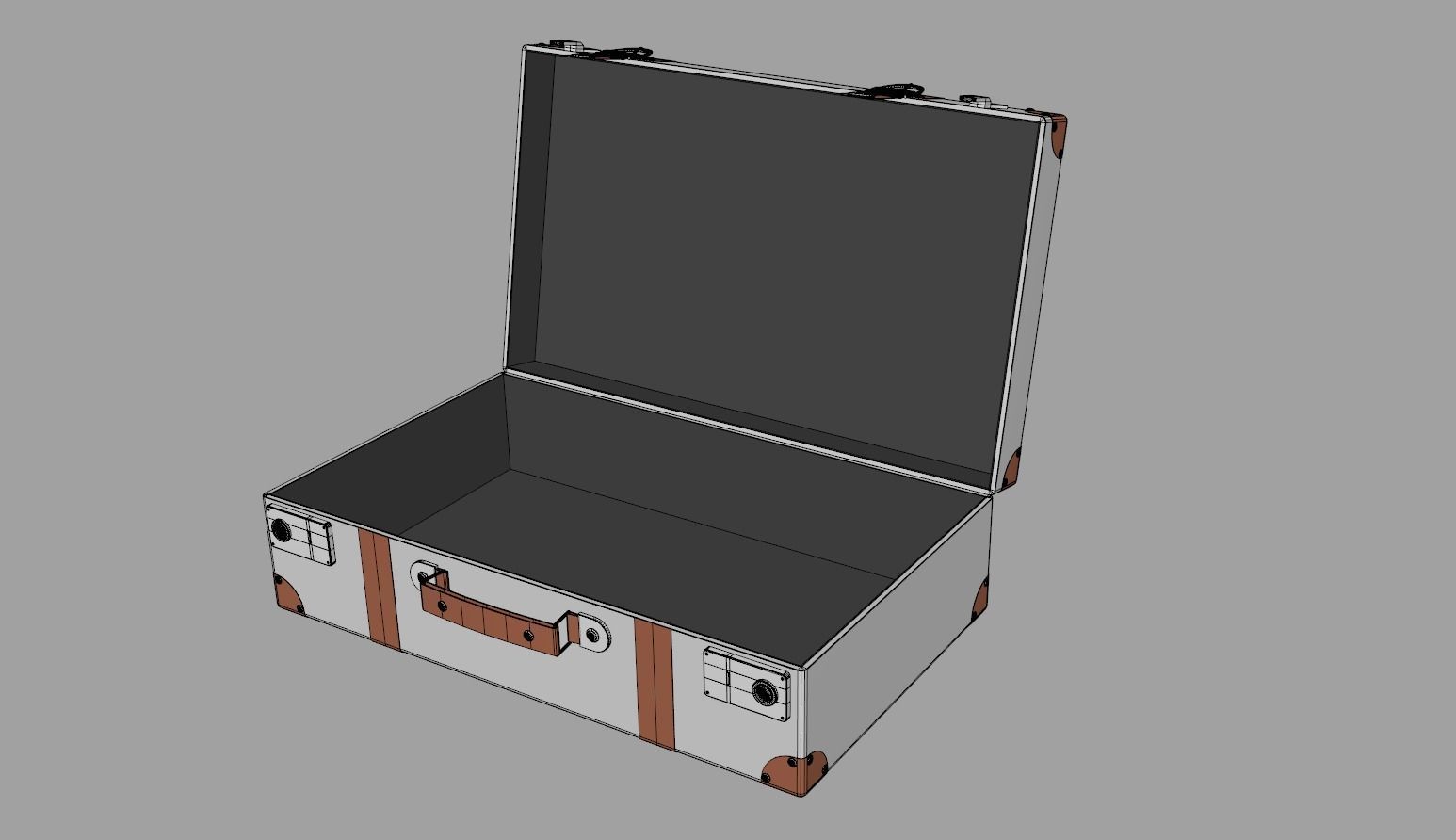 Vintage Suitcase 3D model_14