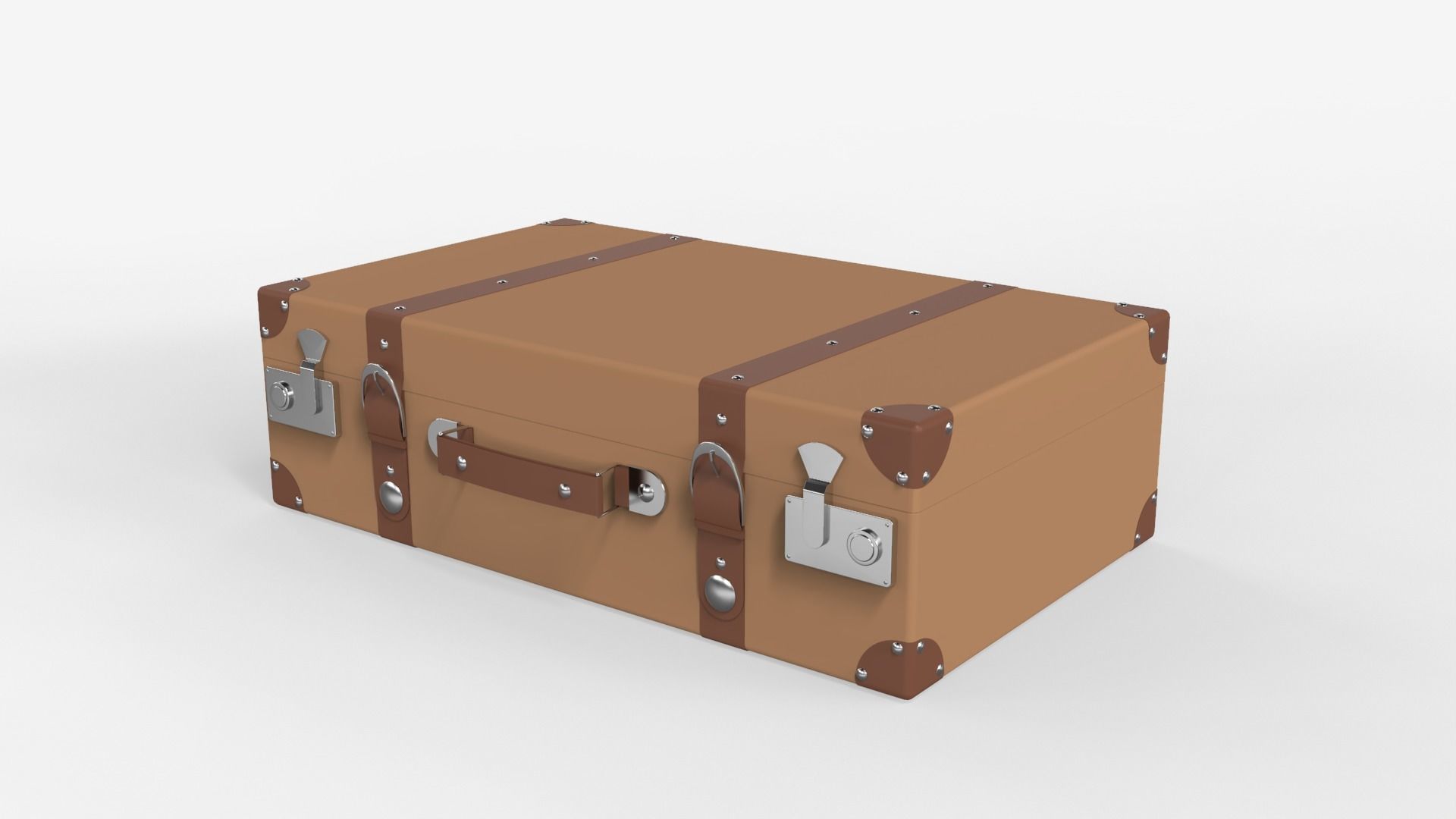 Vintage Suitcase 3D model_7