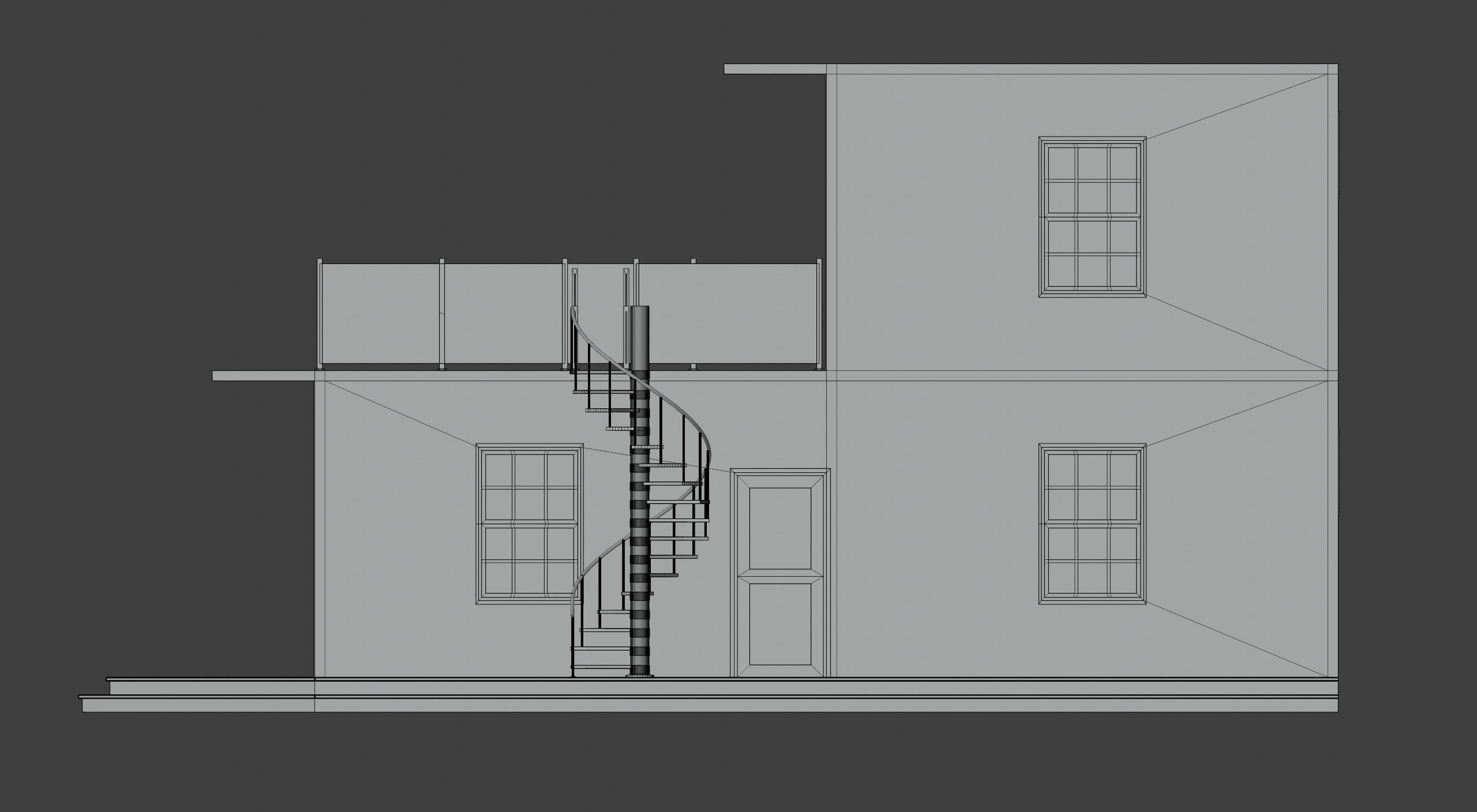 Tiny House Low-poly 3D model_11