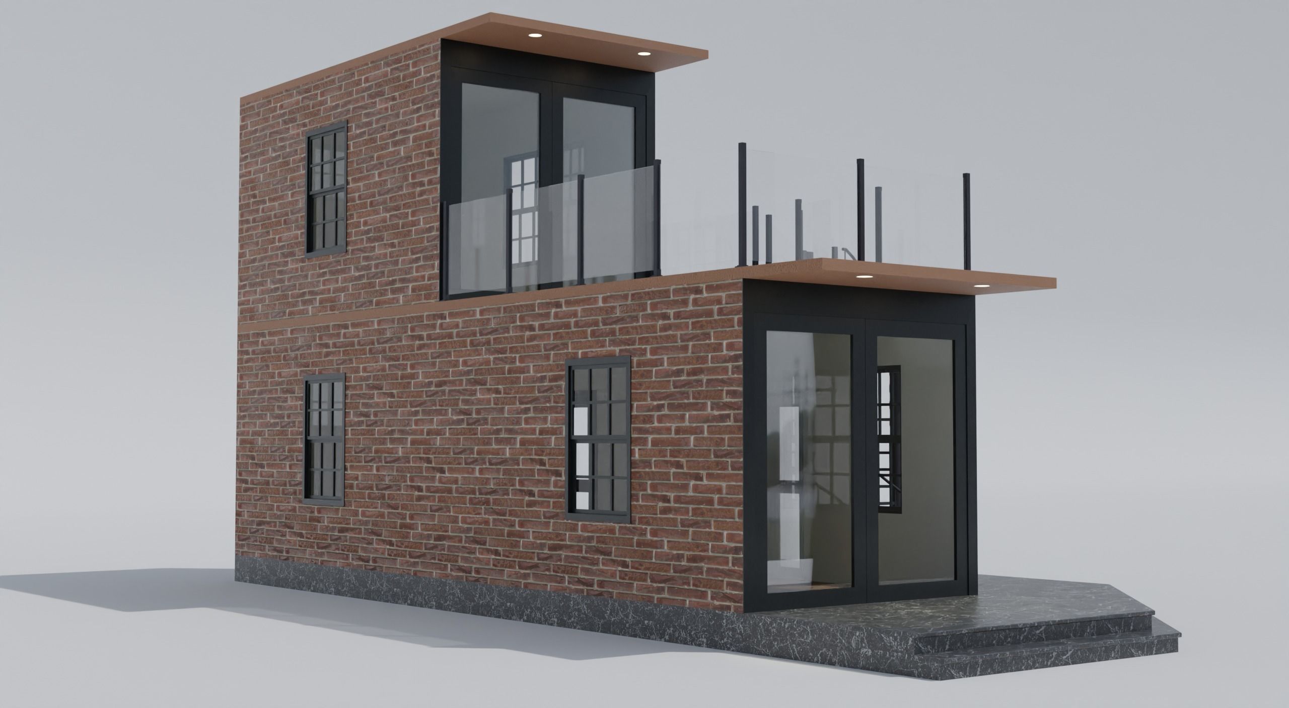 Tiny House Low-poly 3D model_7