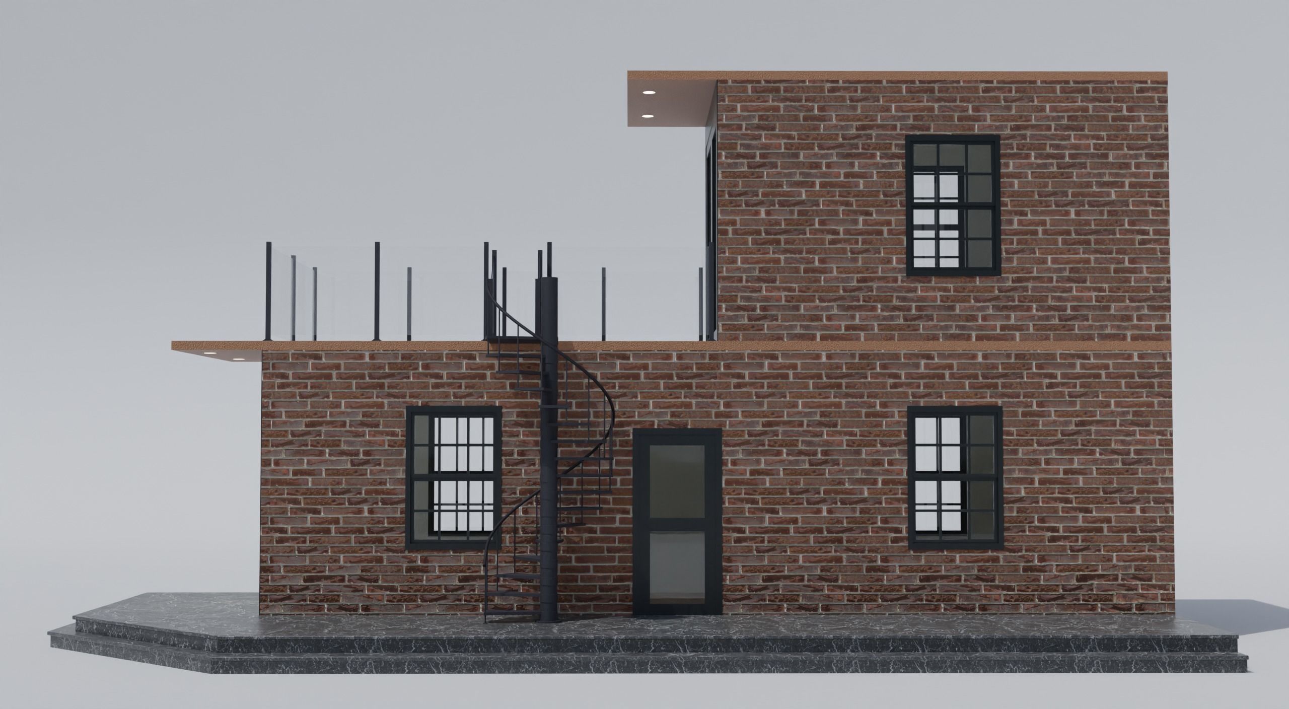 Tiny House Low-poly 3D model_2