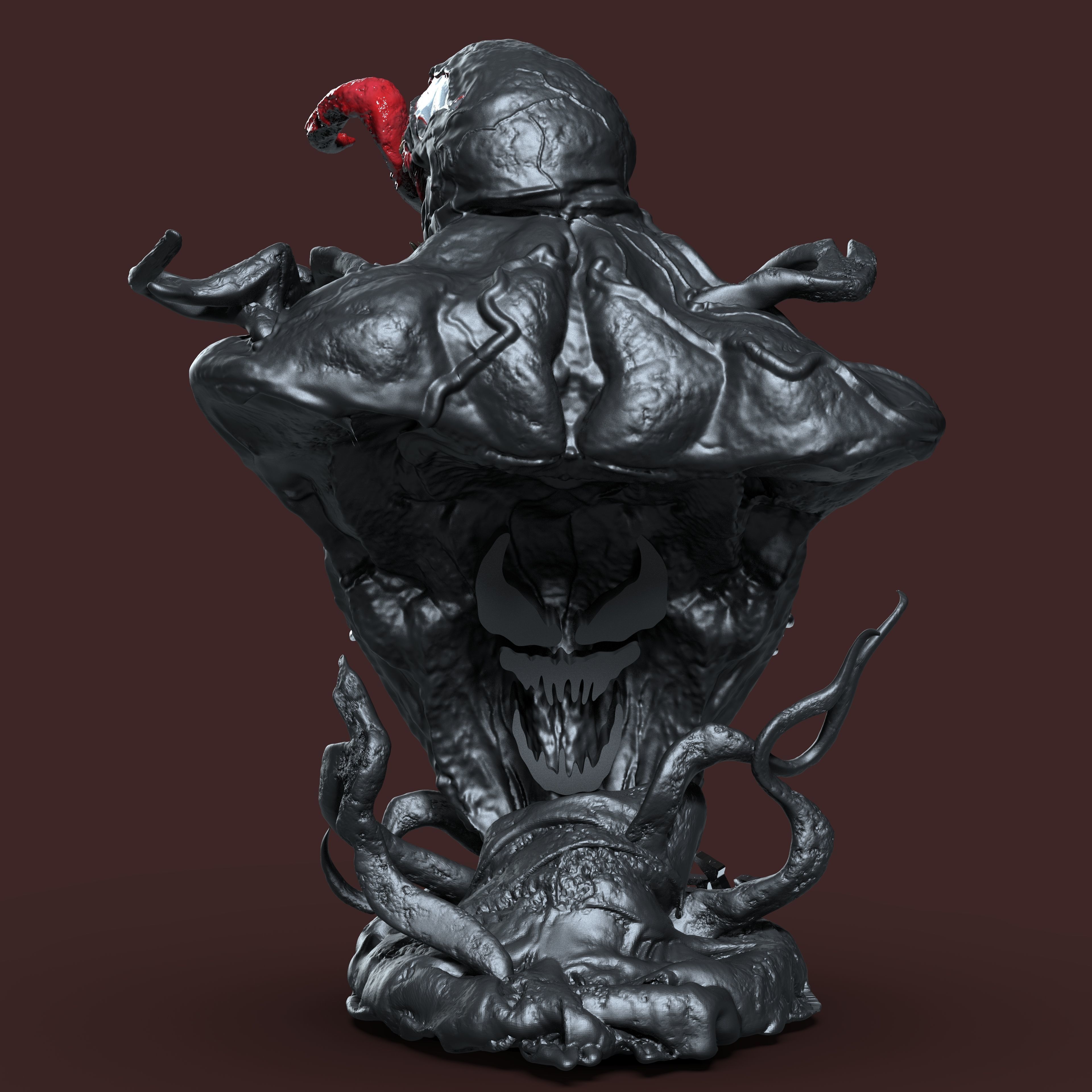 Venom Bust 3D print model_2