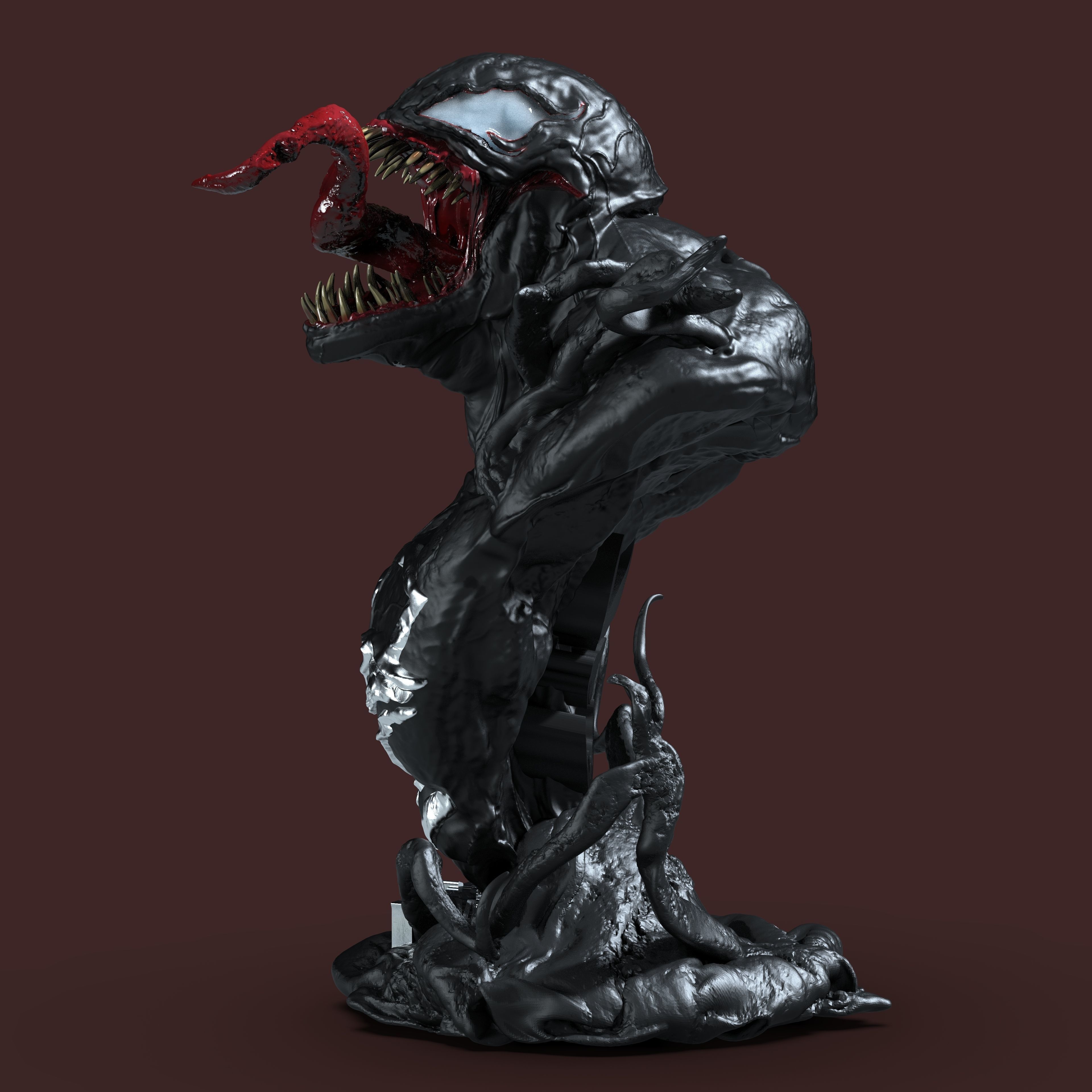 Venom Bust 3D print model_1