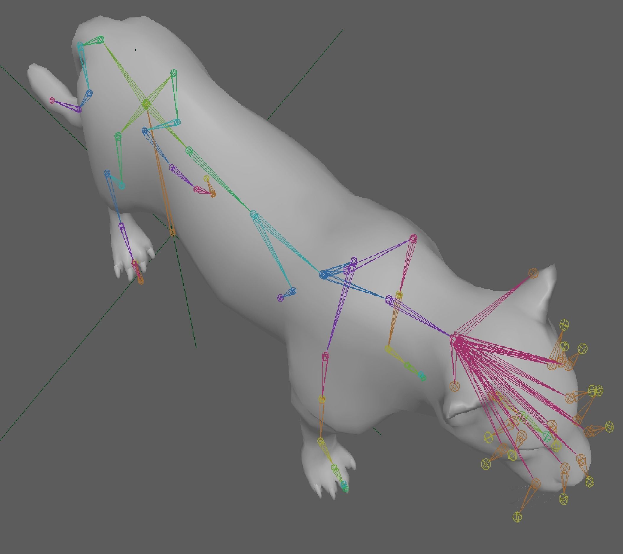 Lion female - Lioness Rig Low-poly 3D model_10