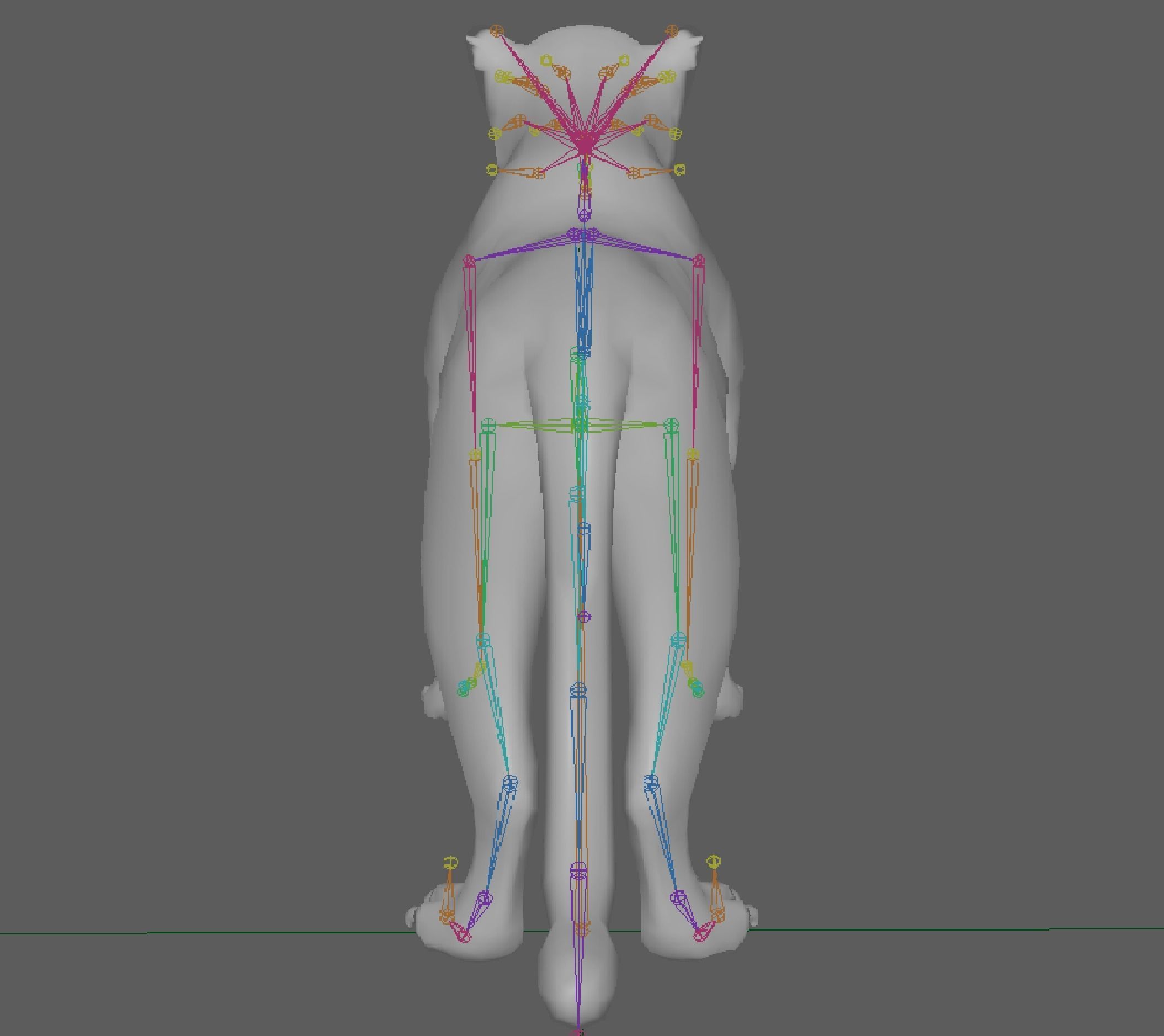 Lion female - Lioness Rig Low-poly 3D model_9