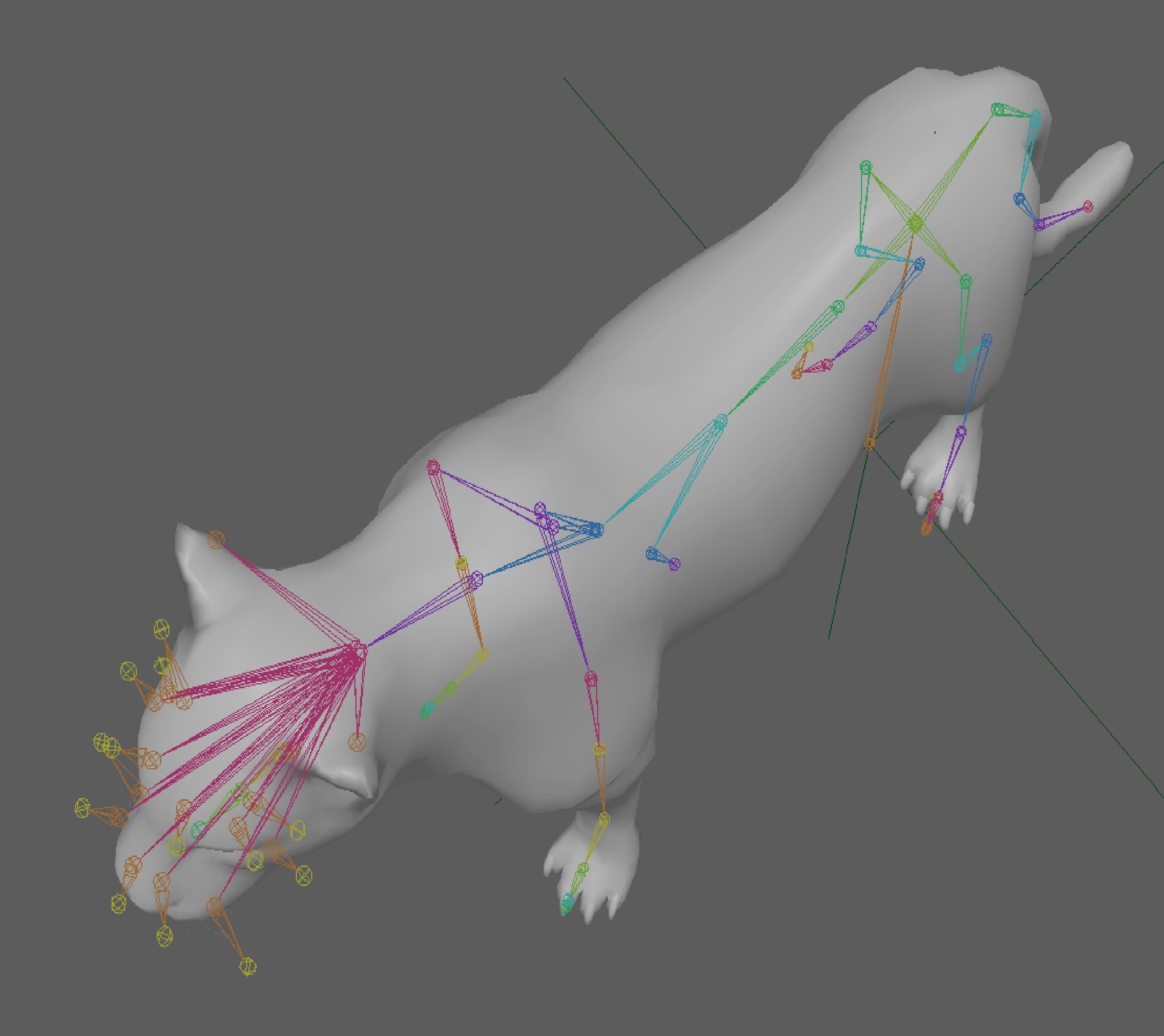 Lion female - Lioness Rig Low-poly 3D model_8