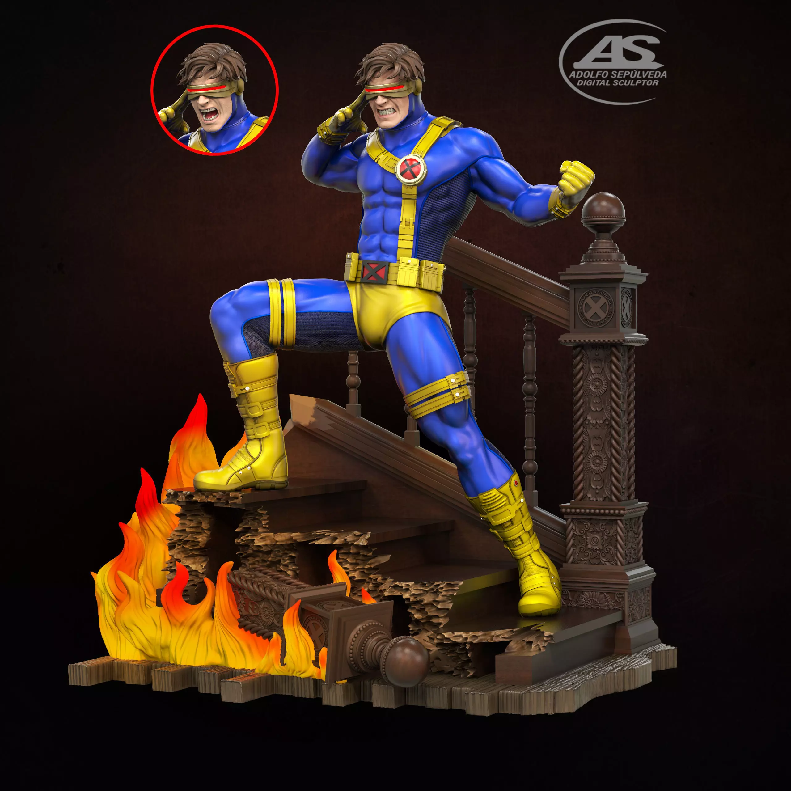 Cyclops X-MEN STL FILE 3D print model_0