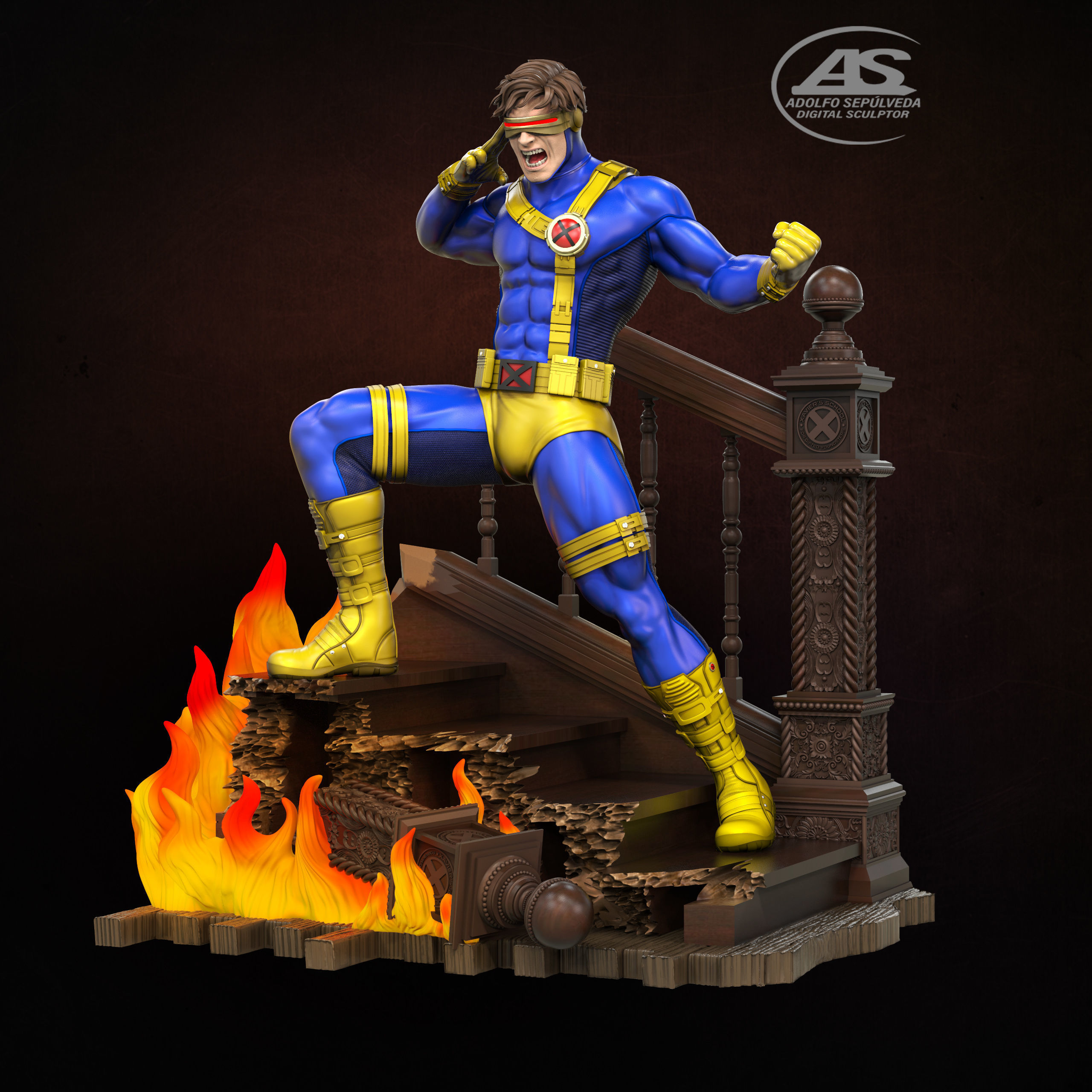 Cyclops X-MEN STL FILE 3D print model_2