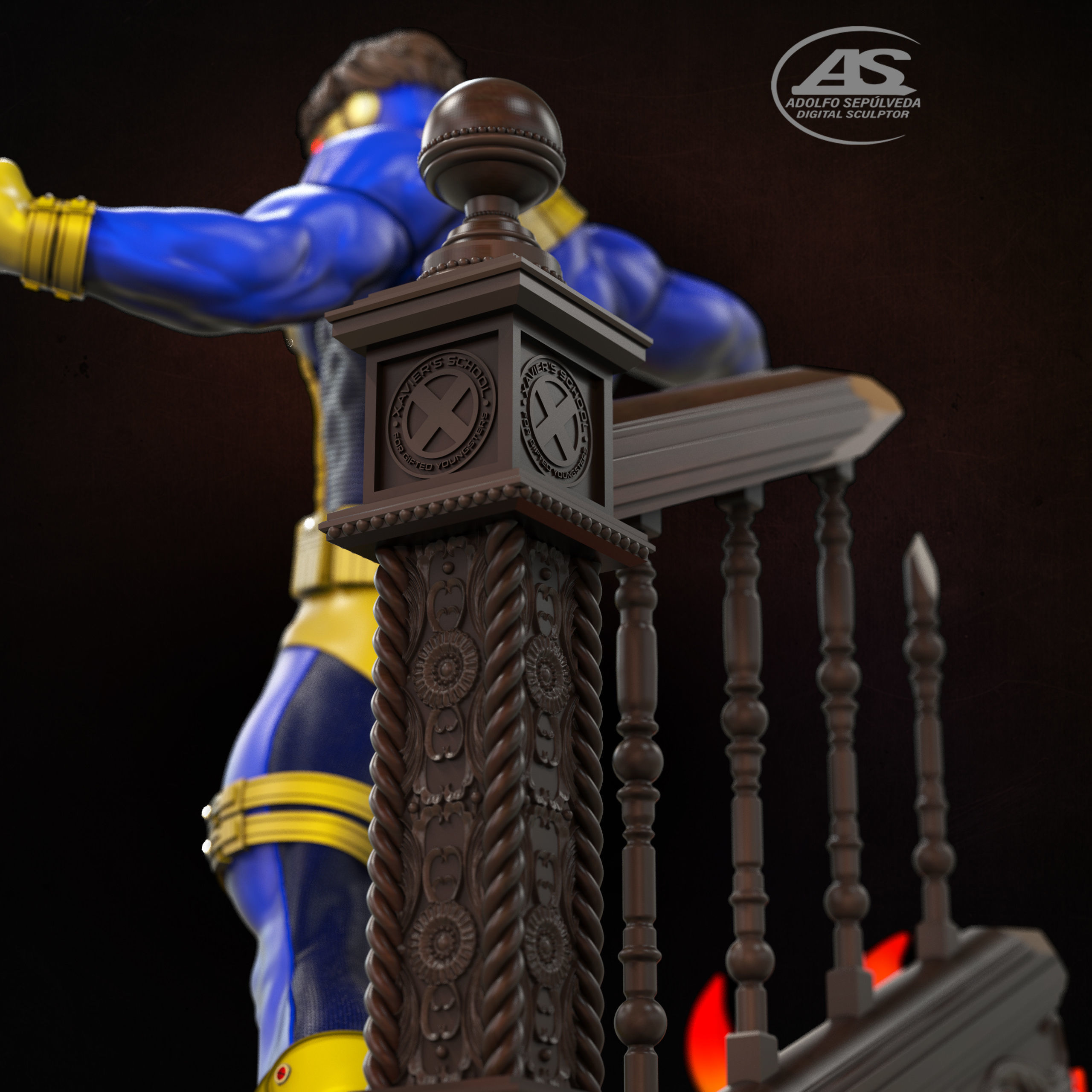 Cyclops X-MEN STL FILE 3D print model_4