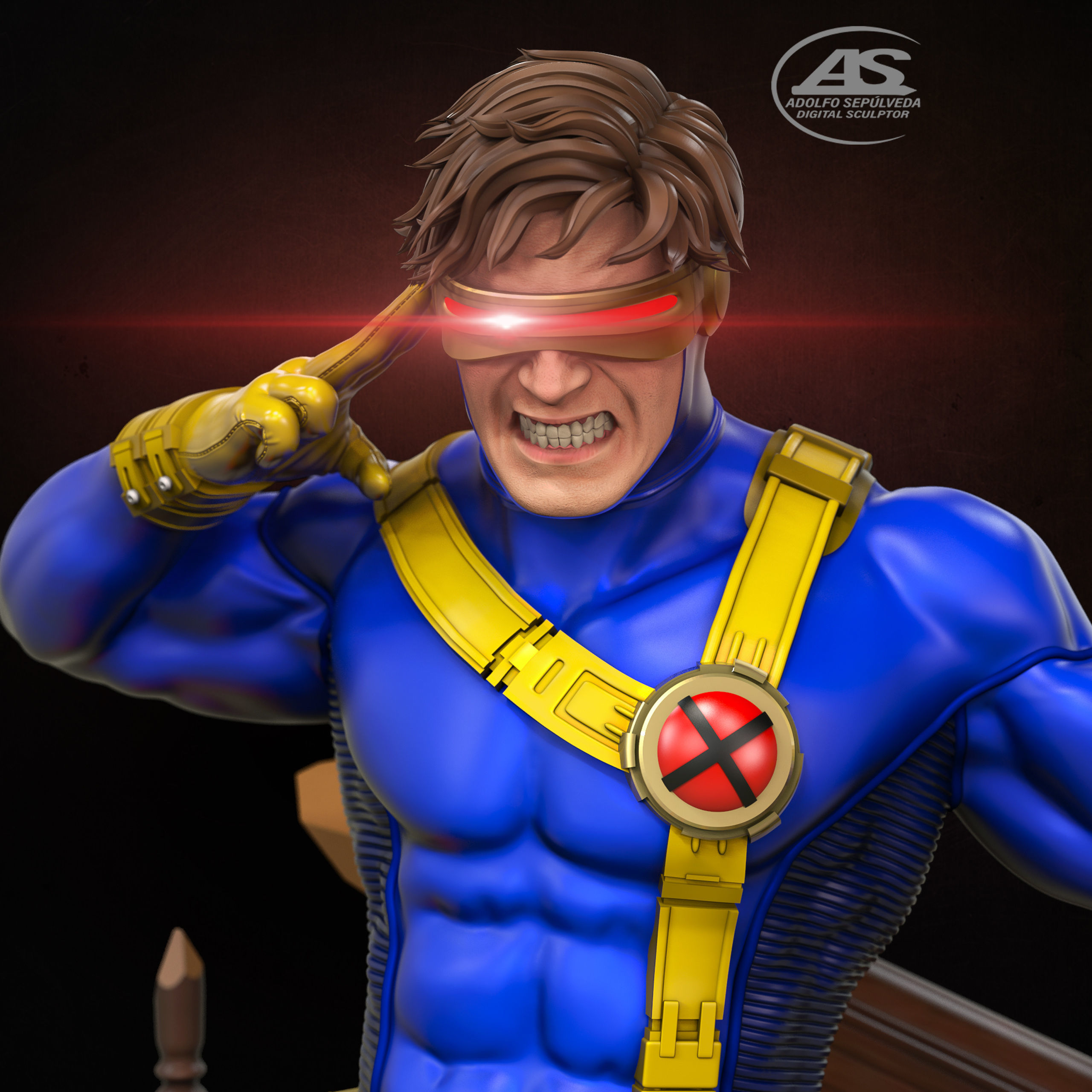 Cyclops X-MEN STL FILE 3D print model_3