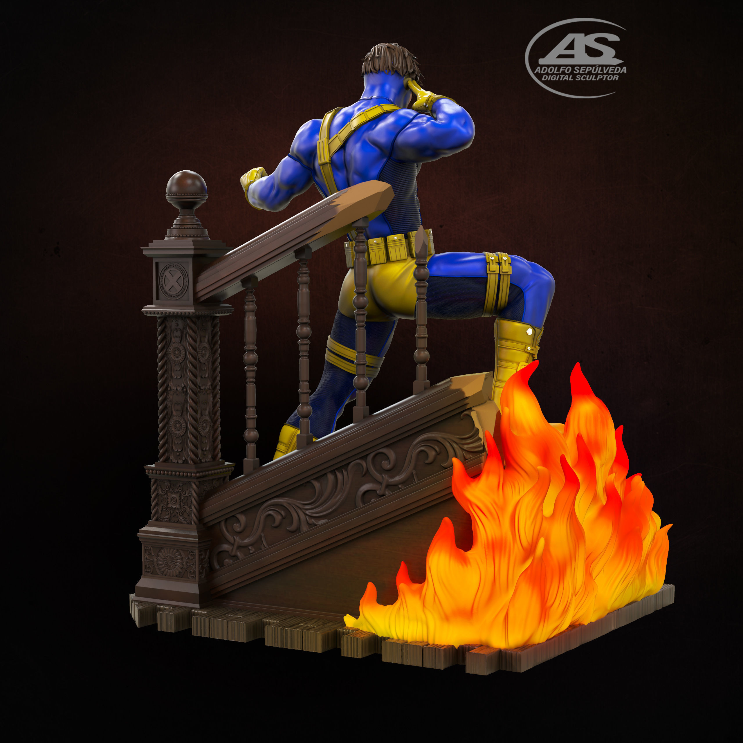 Cyclops X-MEN STL FILE 3D print model_7