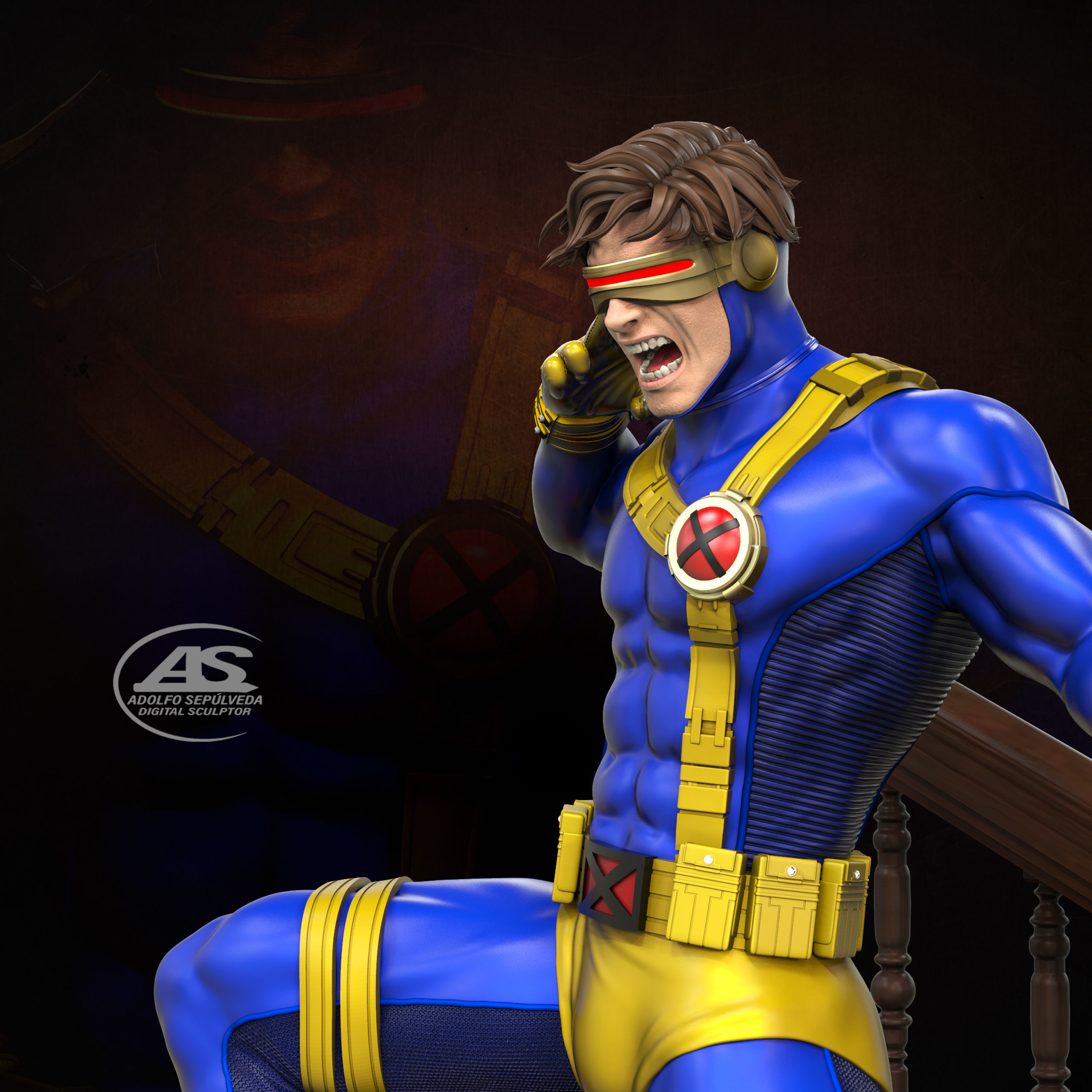 Cyclops X-MEN STL FILE 3D print model_1
