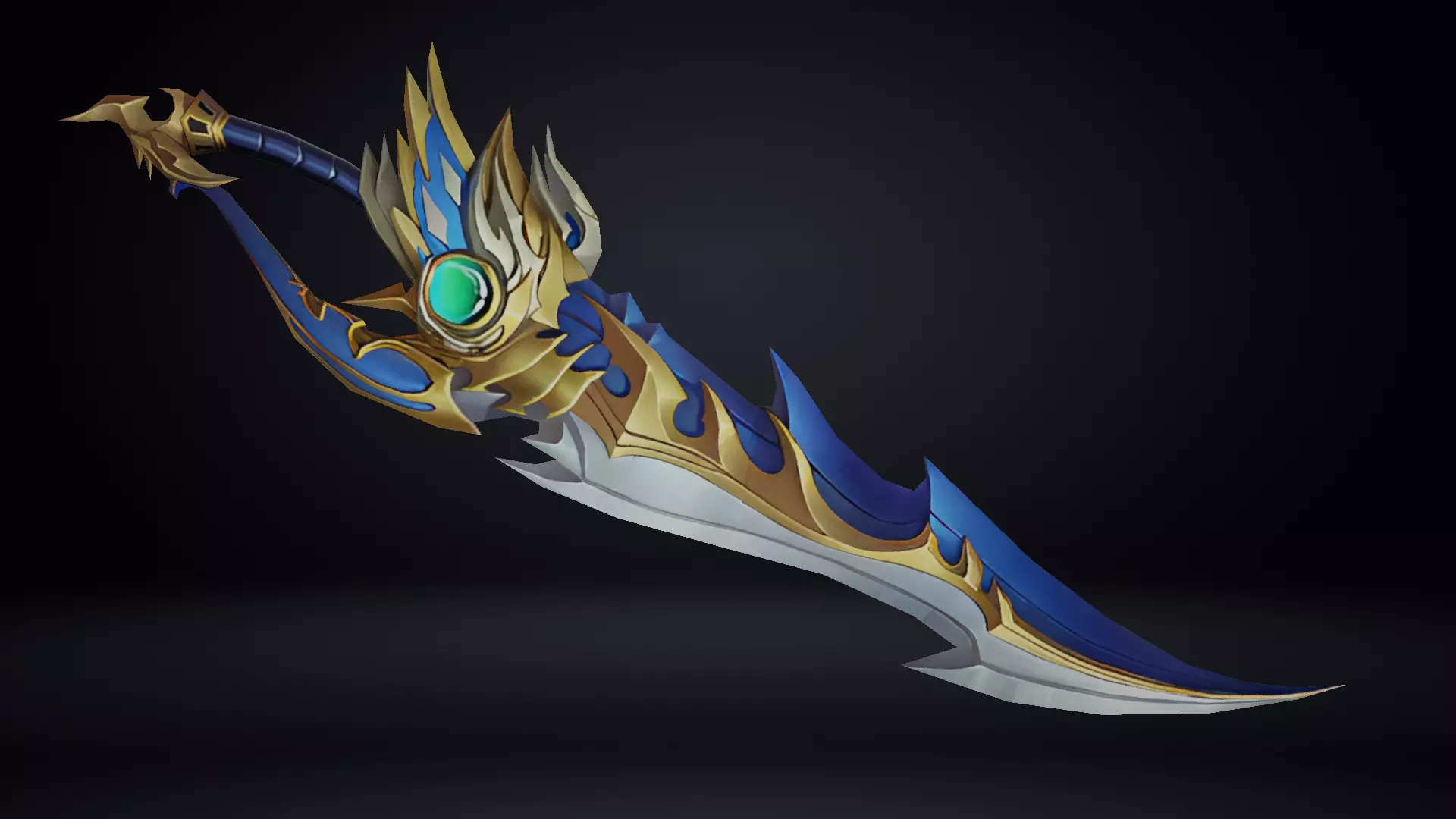 Futuristic Sword Low-poly 3D model_0