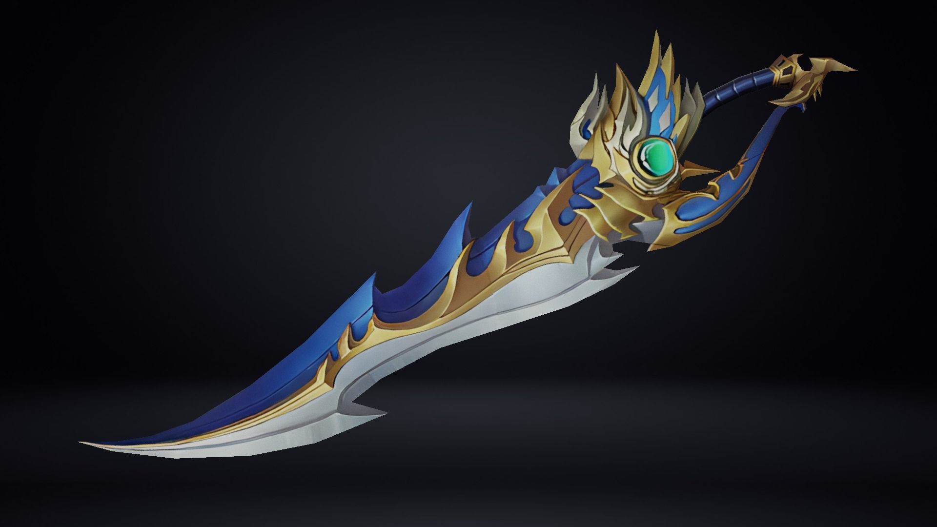 Futuristic Sword Low-poly 3D model_12