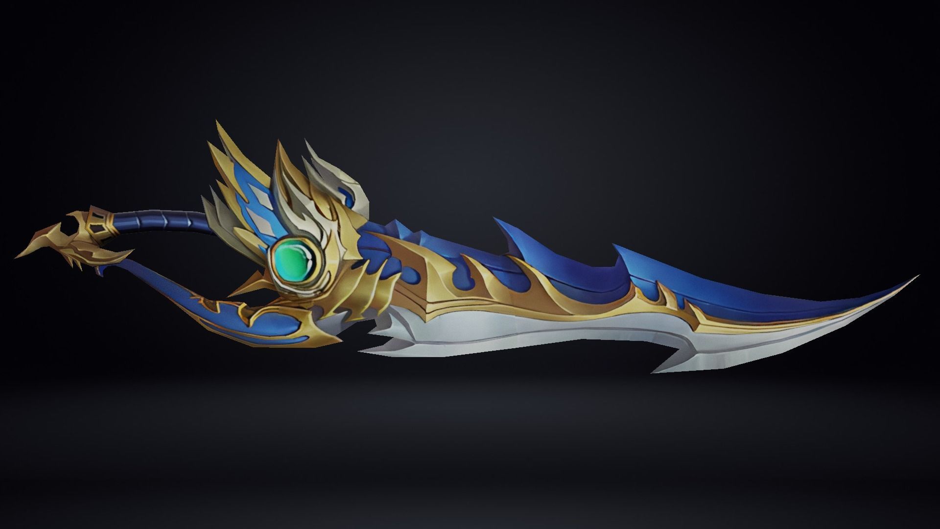 Futuristic Sword Low-poly 3D model_1