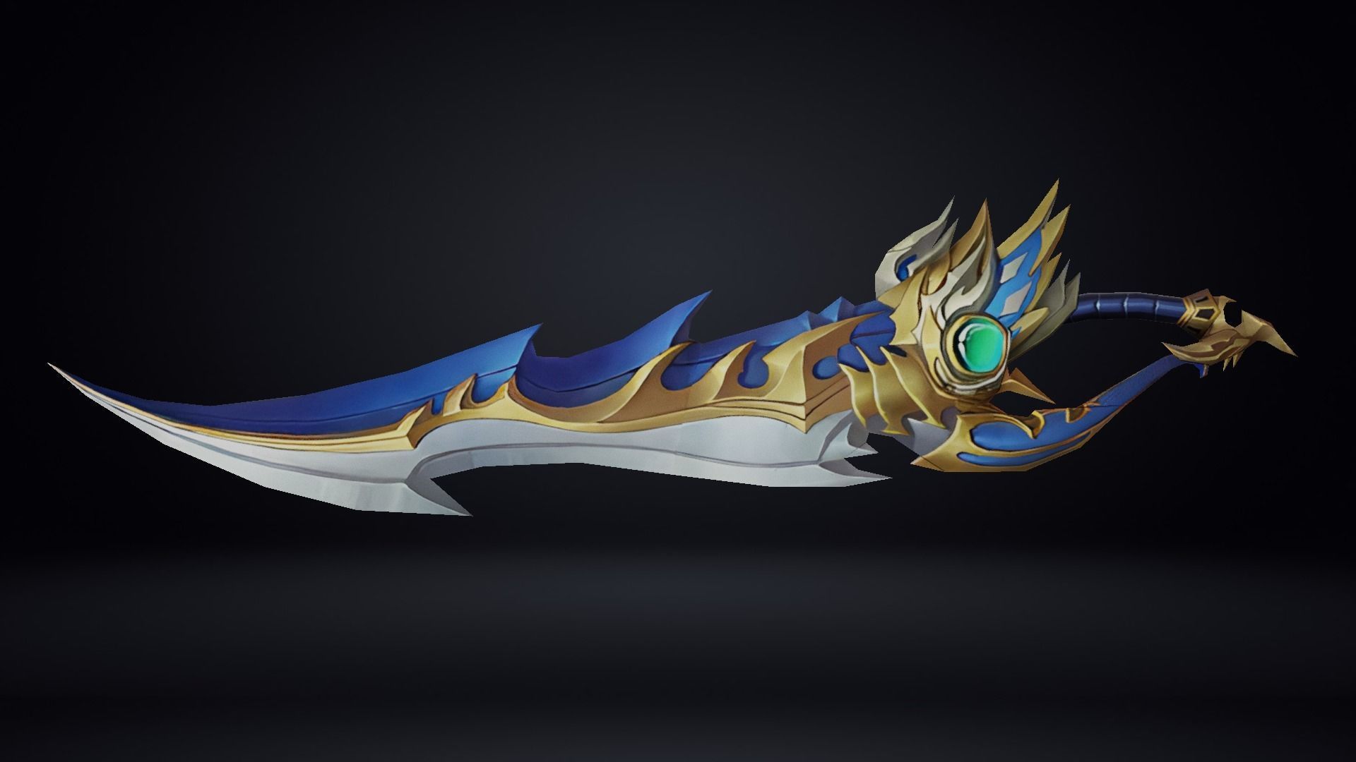 Futuristic Sword Low-poly 3D model_13