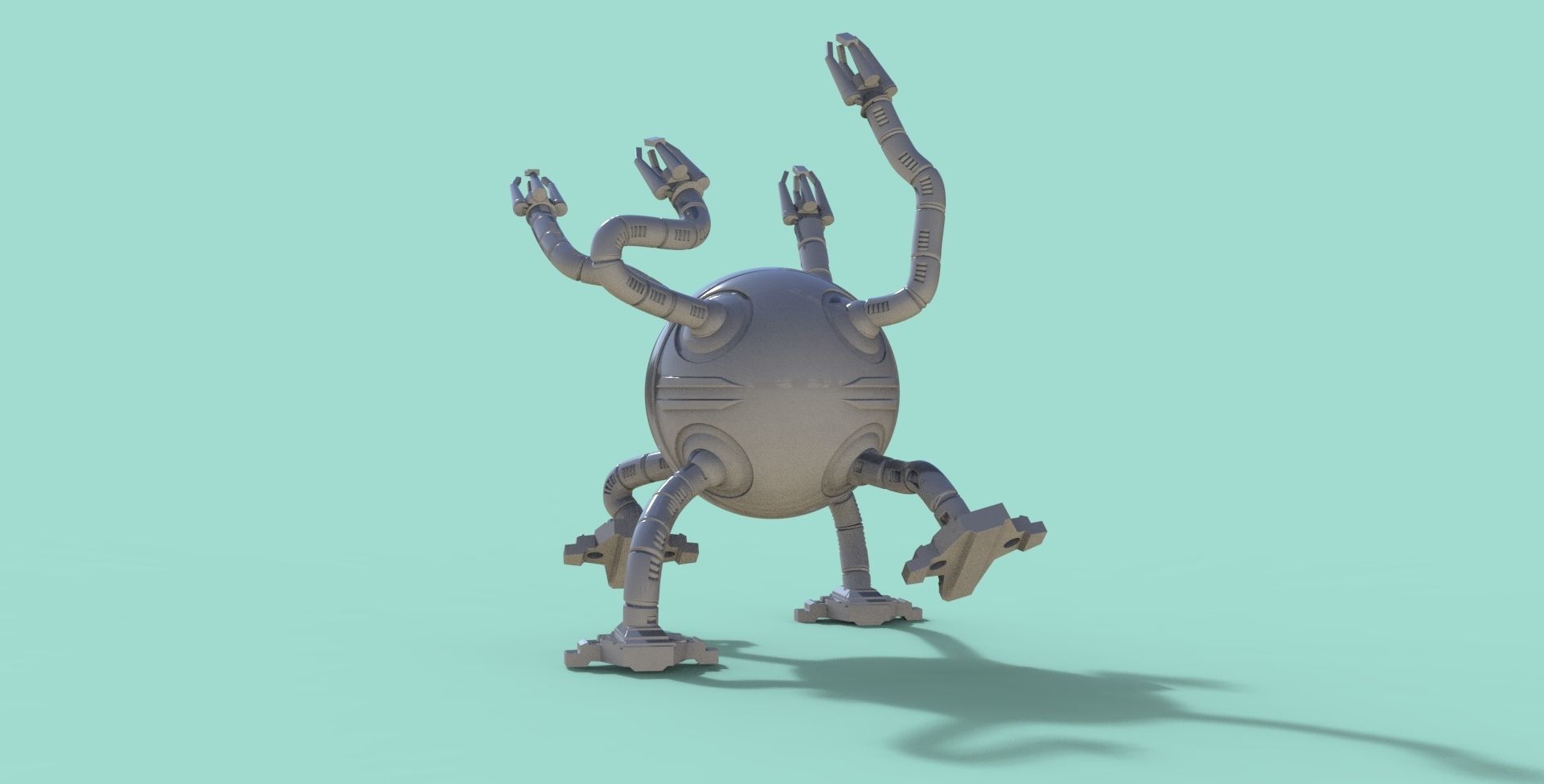 multifunctional robot 3D print model_4