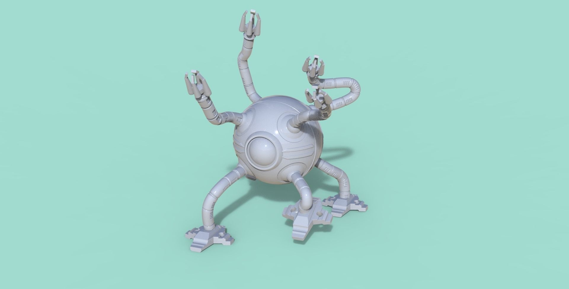 multifunctional robot 3D print model_2