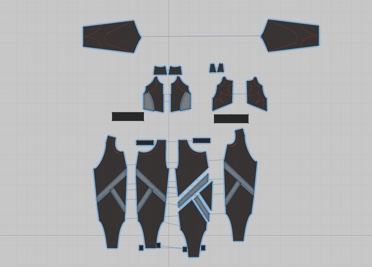 Female Outfit Marvelous Designer Project 3D model_6