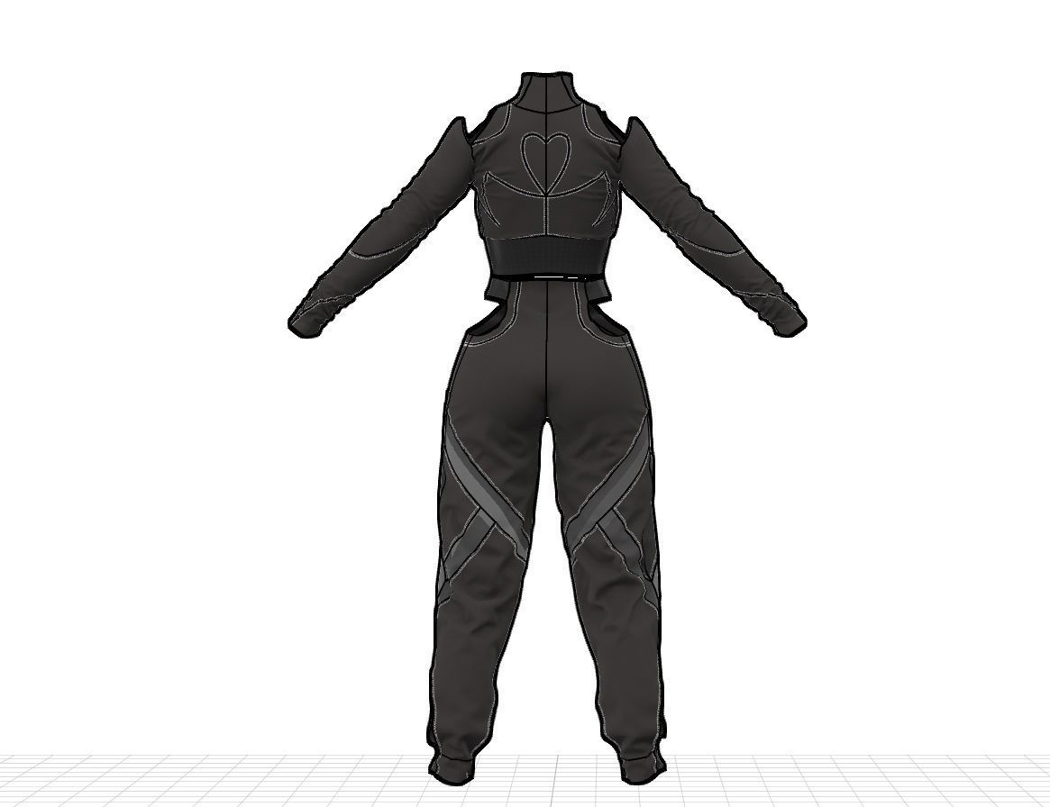 Female Outfit Marvelous Designer Project 3D model_3