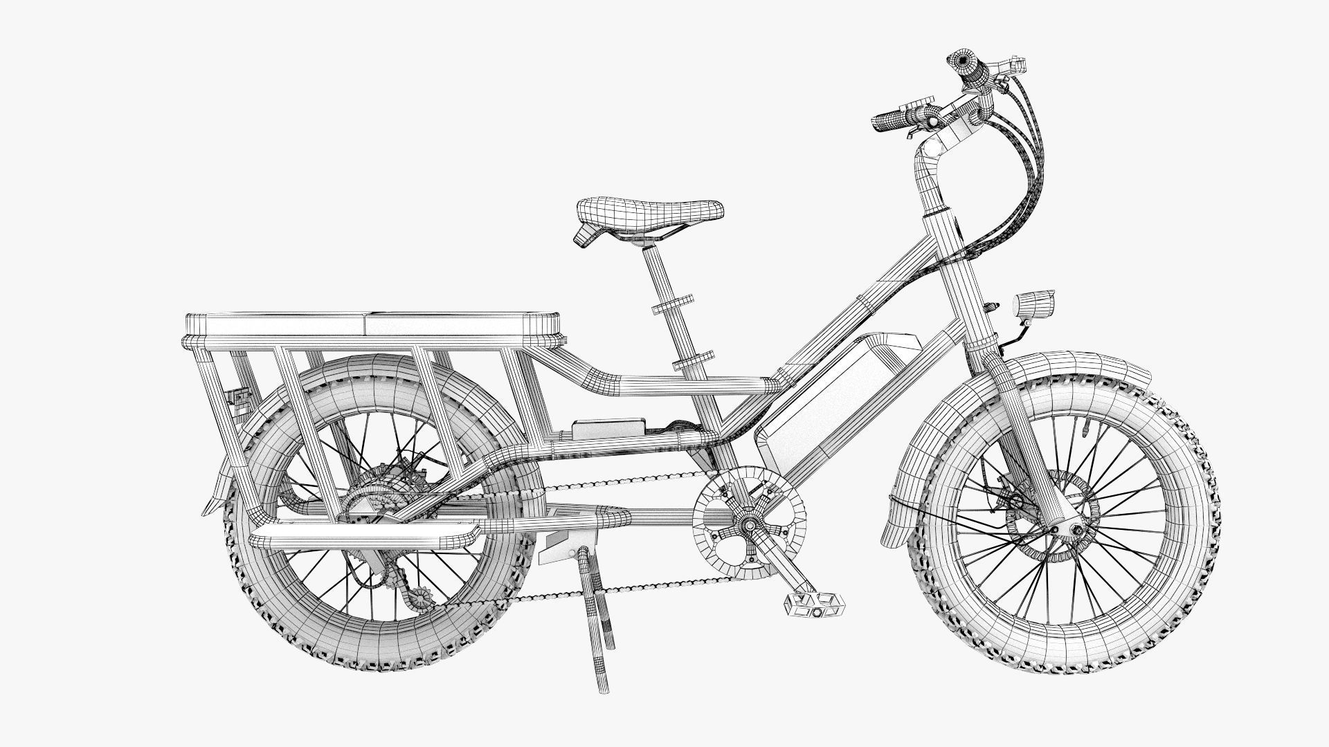 Radwagon electric bike with basket 3D model_8