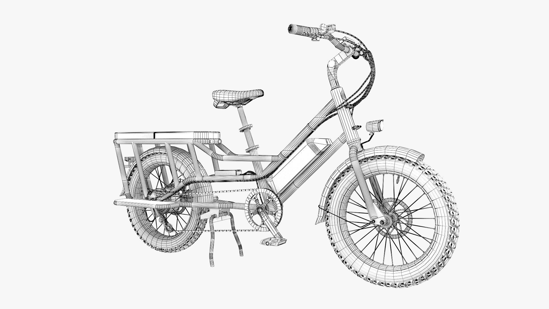 Radwagon electric bike with basket 3D model_13