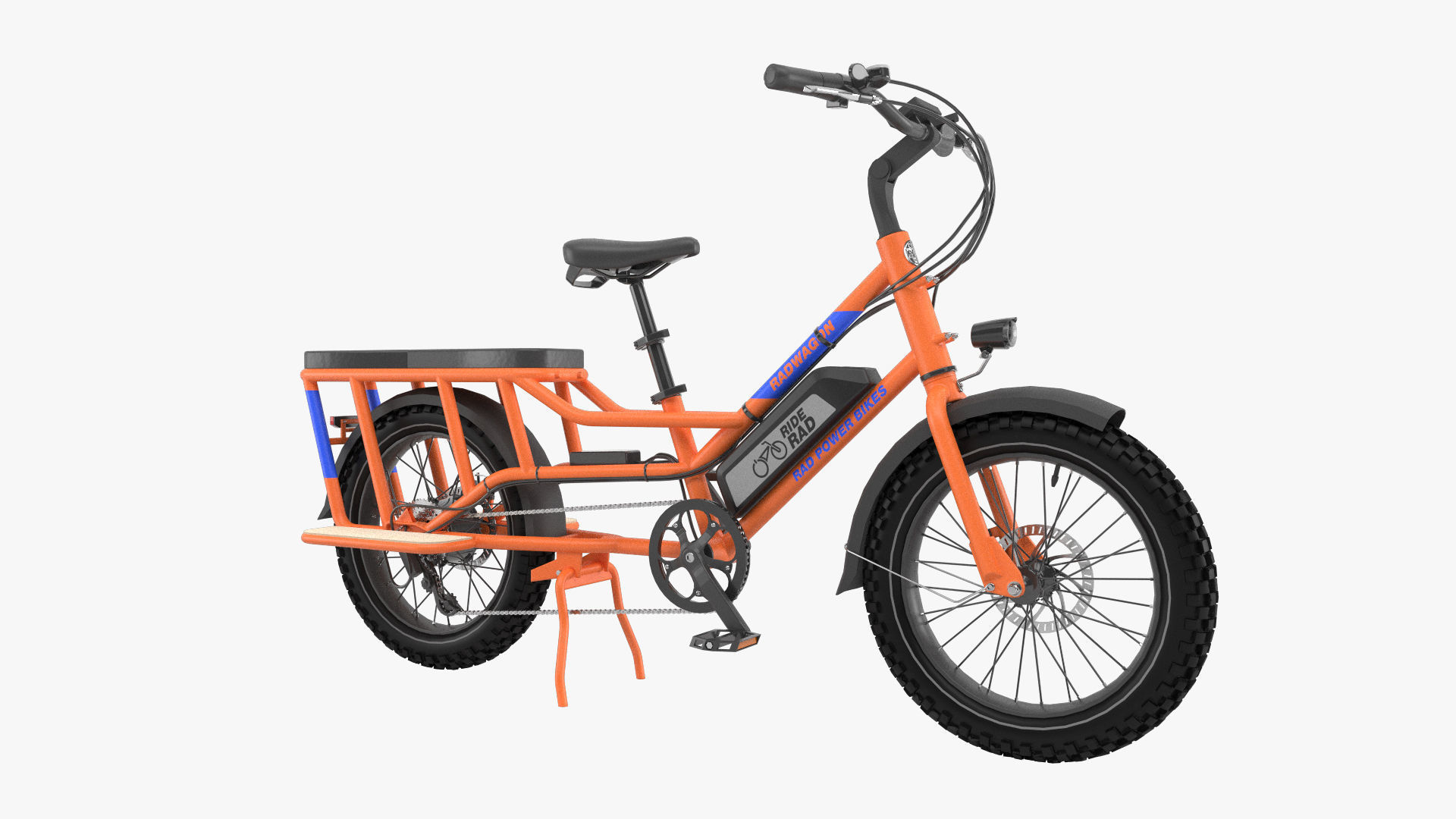 Radwagon electric bike with basket 3D model_5