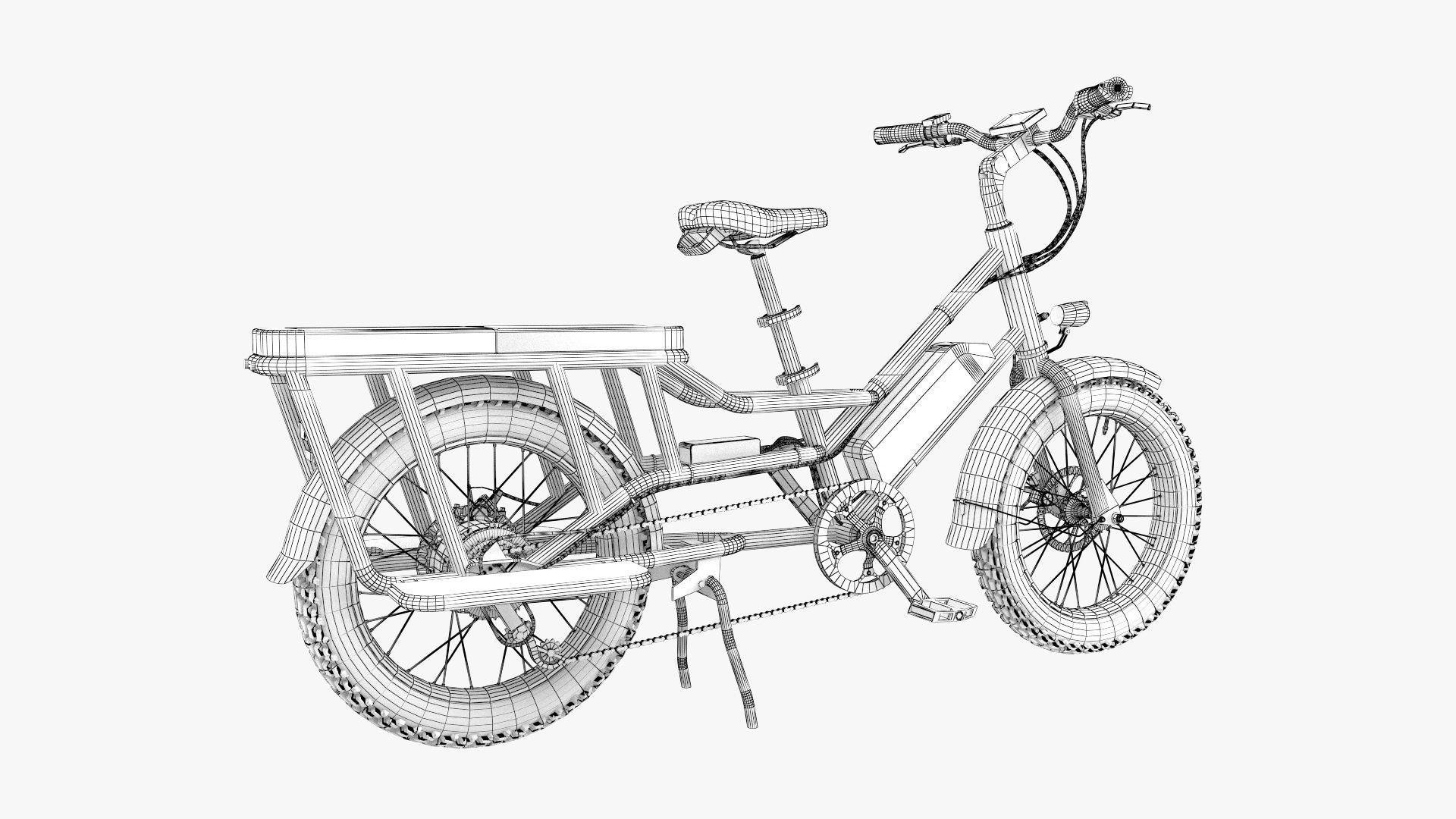 Radwagon electric bike with basket 3D model_10