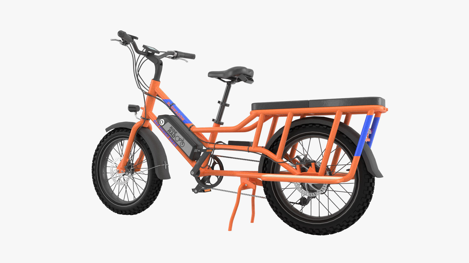 Radwagon electric bike with basket 3D model_2