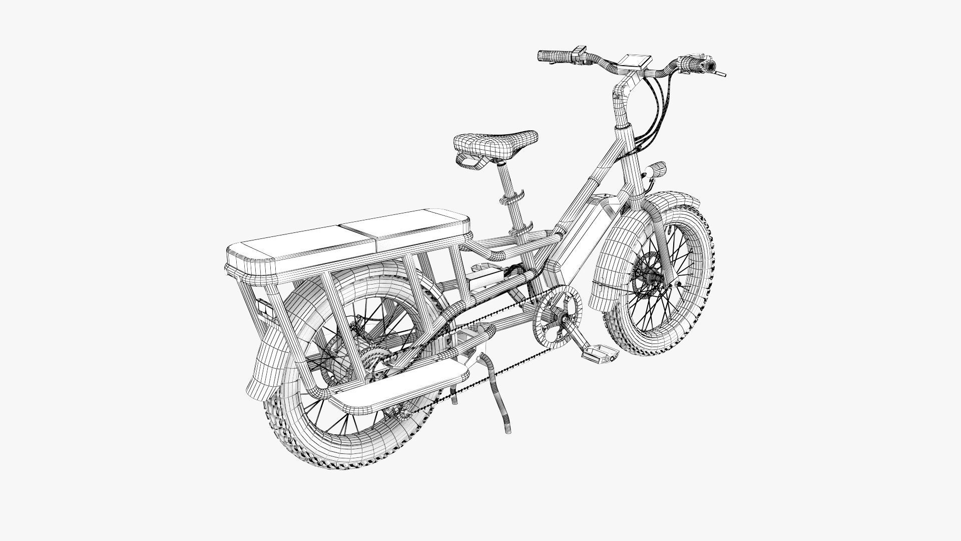 Radwagon electric bike with basket 3D model_11