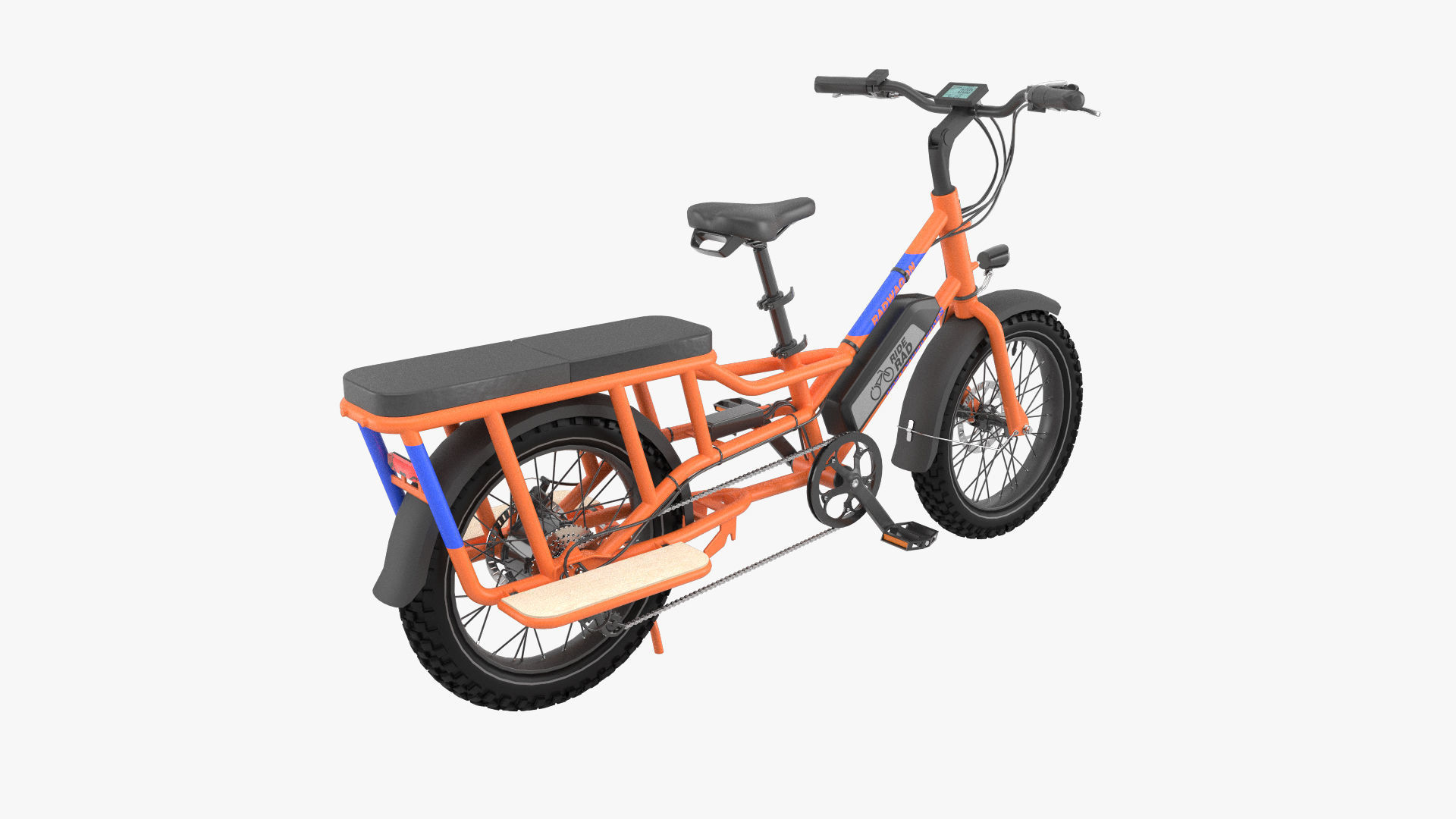 Radwagon electric bike with basket 3D model_3